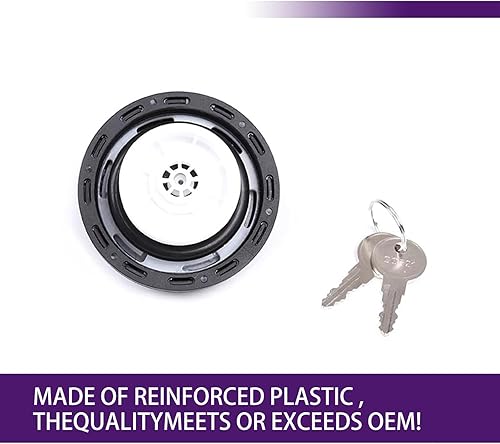Miniatura 3 de Paquete de 1 tapa de gasolina para automóvil con cerradura, cubierta impermeable y duradera para tanque de combustible con llaves, instalación