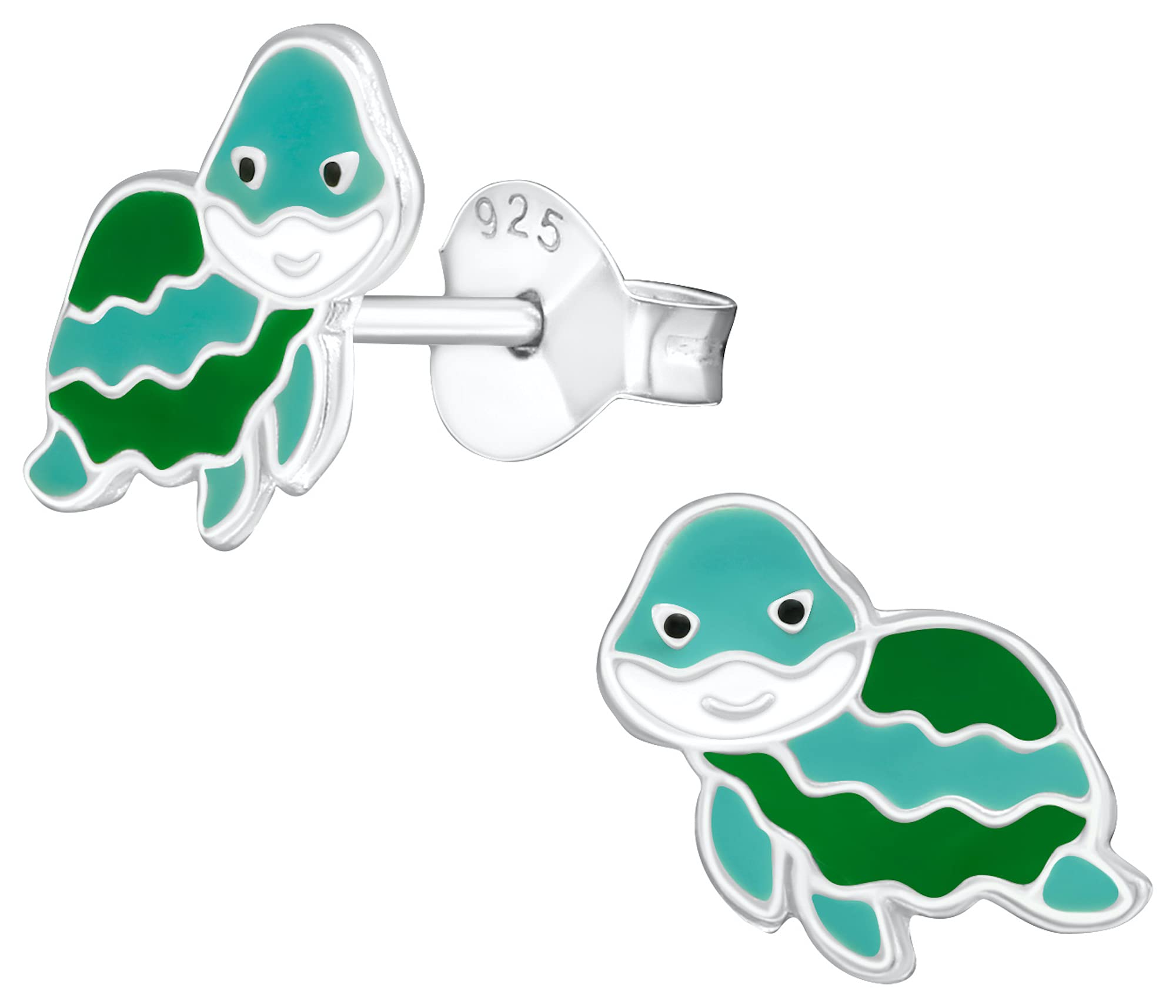 Aww So Cute 925 Sterling Silver Hypoallergenic Turtle Stud Earrings for Babies, Kids & Girls | Diwali Gift/Birthday Gift | Comes in a Gift Box | 925 Stamped with Certificate of Authenticity | ER1347