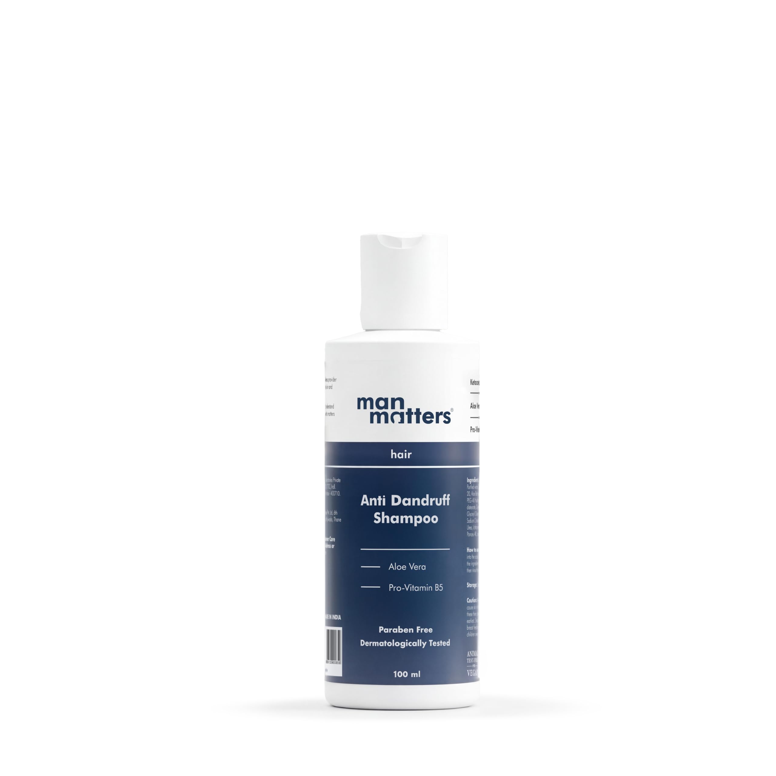 Man Matters Anti Dandruff Shampoo | 5.5 Balanced pH | 3X Faster Reduction in Flaking, Itching, & Dry Scalp | Aloe Vera & Oat Extract | Dermatologically Tested | 100 ml-image-15