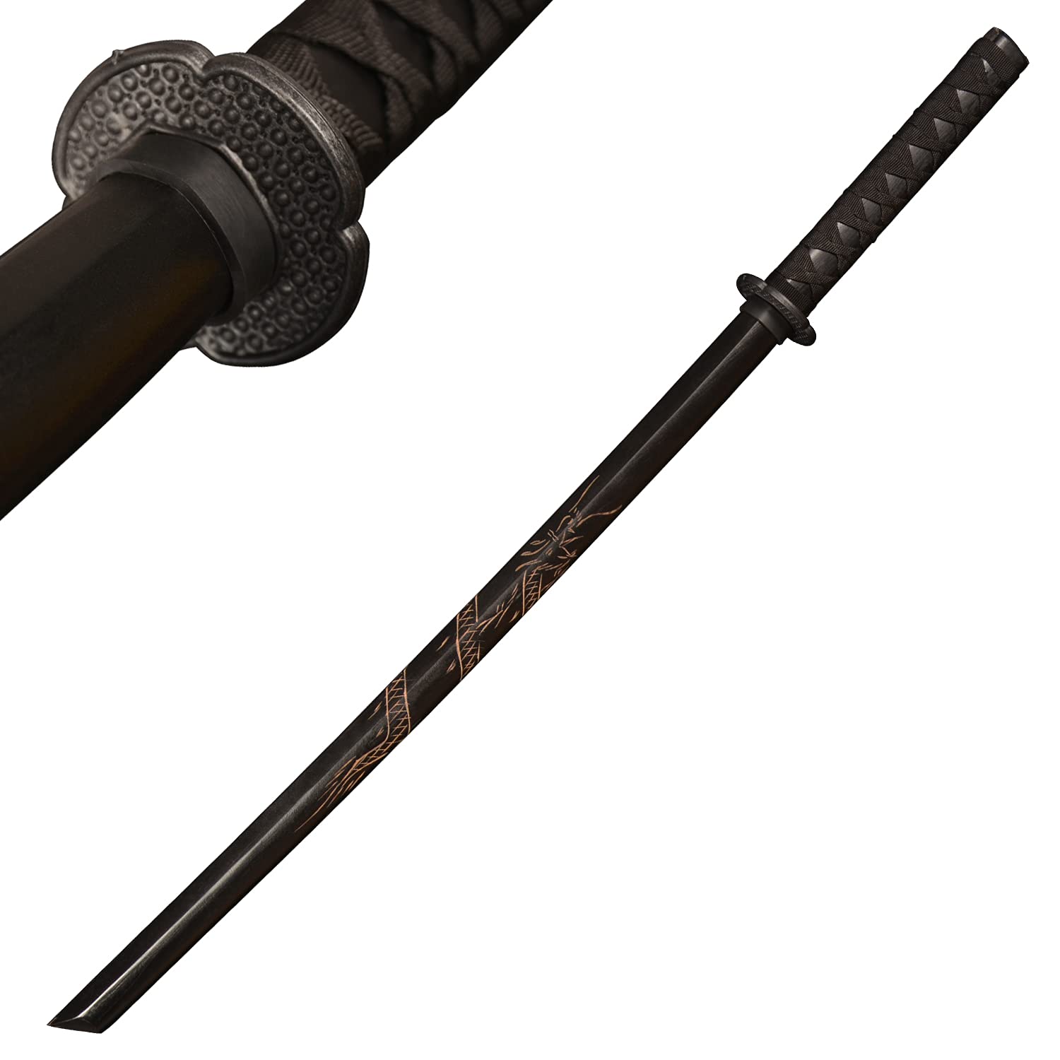 Buy kljhld Martial Arts Training Katana Practice Black Carved Dragon