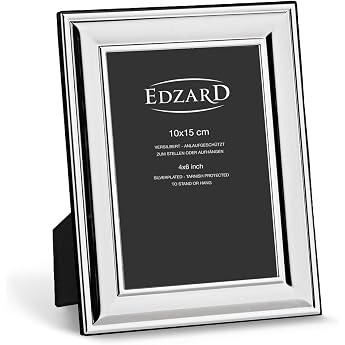 EDZARD Sunset Photo Frame 10 x 15 cm Silver-Plated Tarnish-Resistant