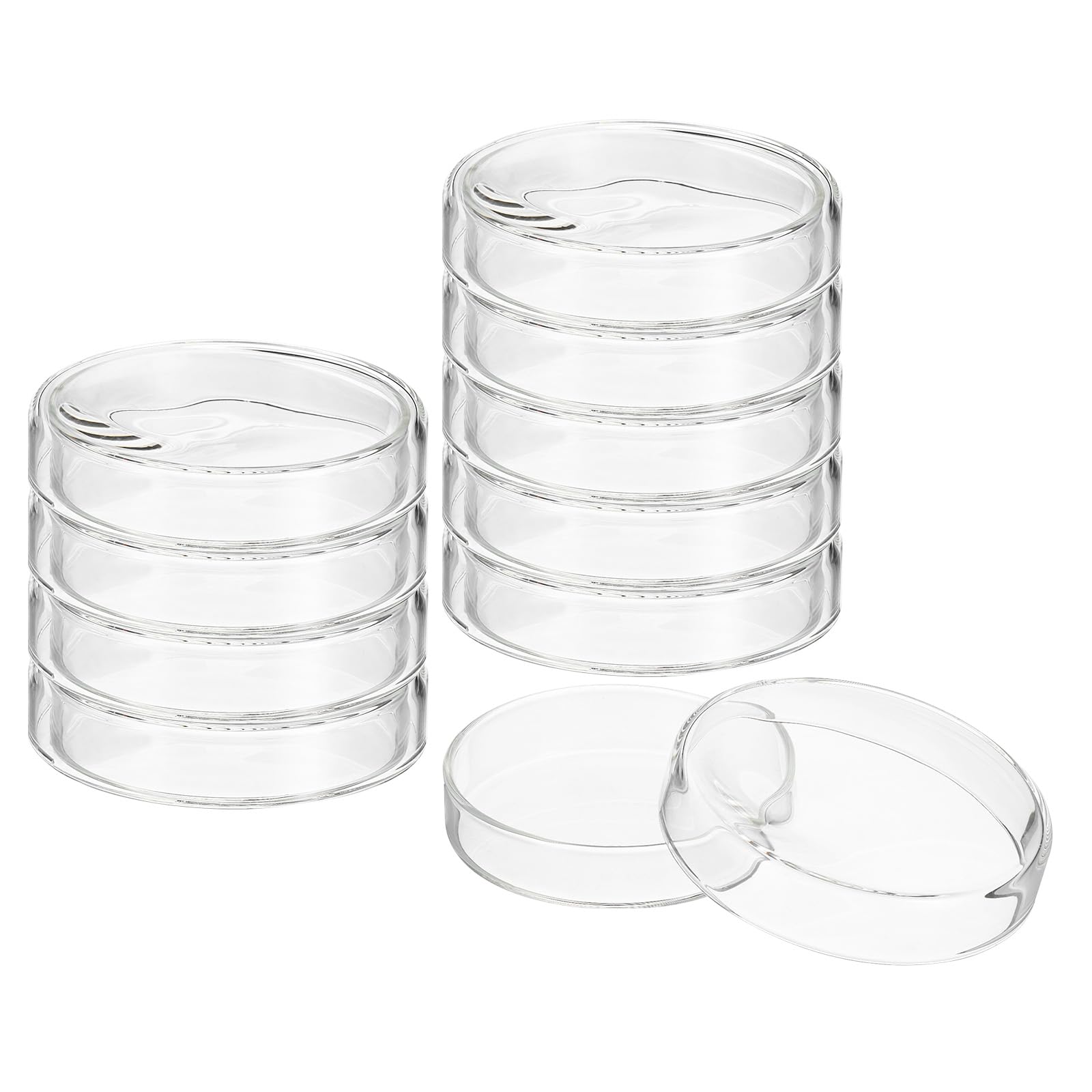 Glass Petri Dishes - 10 Pack for Lab Experiments -1