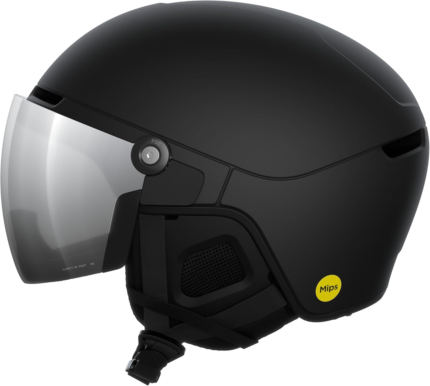 POC Obex Visor Ski Helmet: Frameless Integrated Visor, MIPS Protection, Glasses Compatible, Clarity Lens