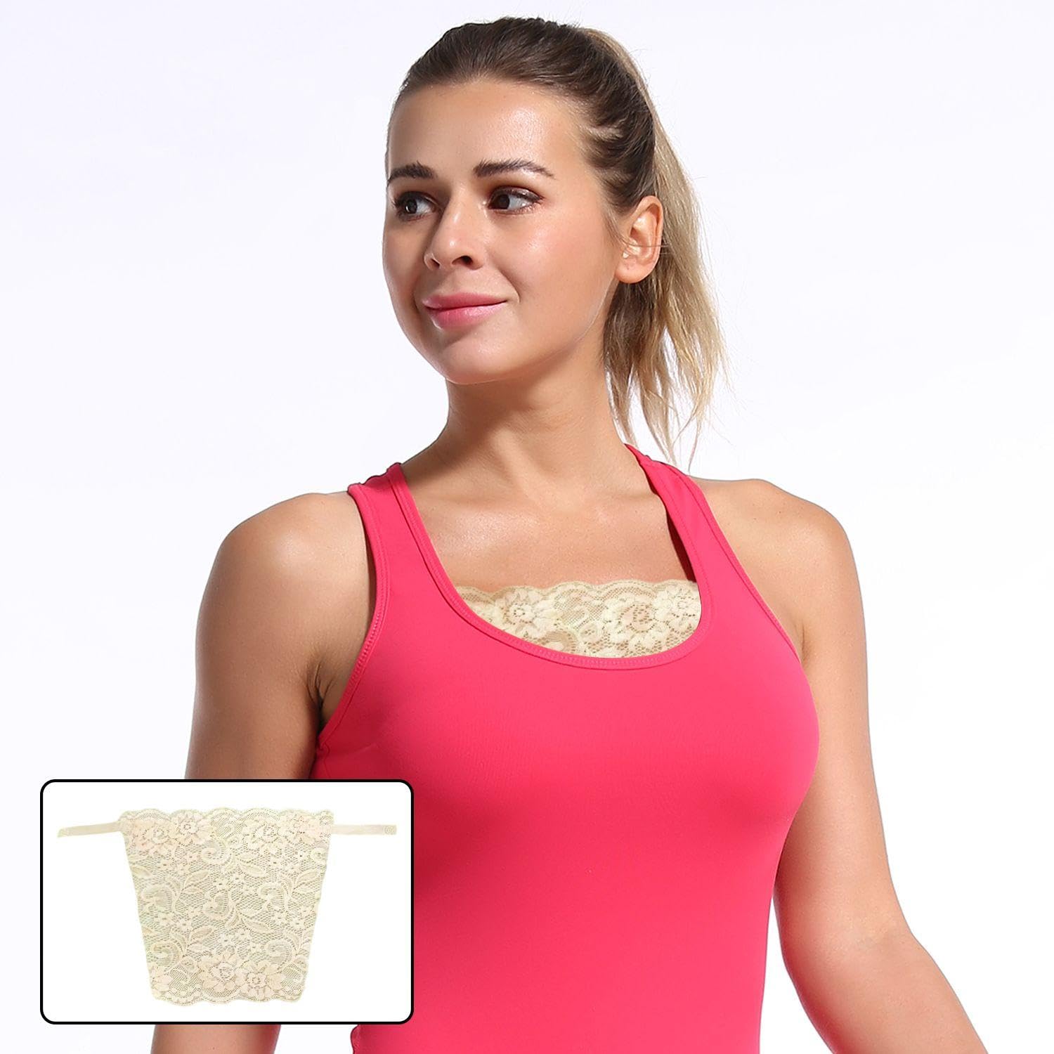 6 Piezas De Encaje Sin Tirantes, Accesorios De Ropa Para Mujeres, Elees Sin Tirantes, Adecuados Para Chalecos Y Vestidos.
