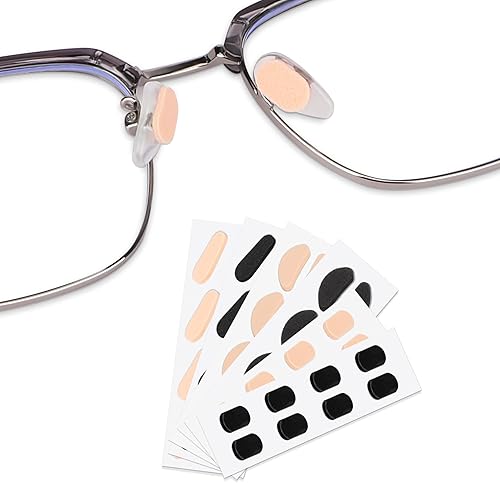 24 pares de almohadillas de espuma suave para la nariz, autoadhesivas, almohadillas antideslizantes para la nariz, agarres para lentes, lentes de