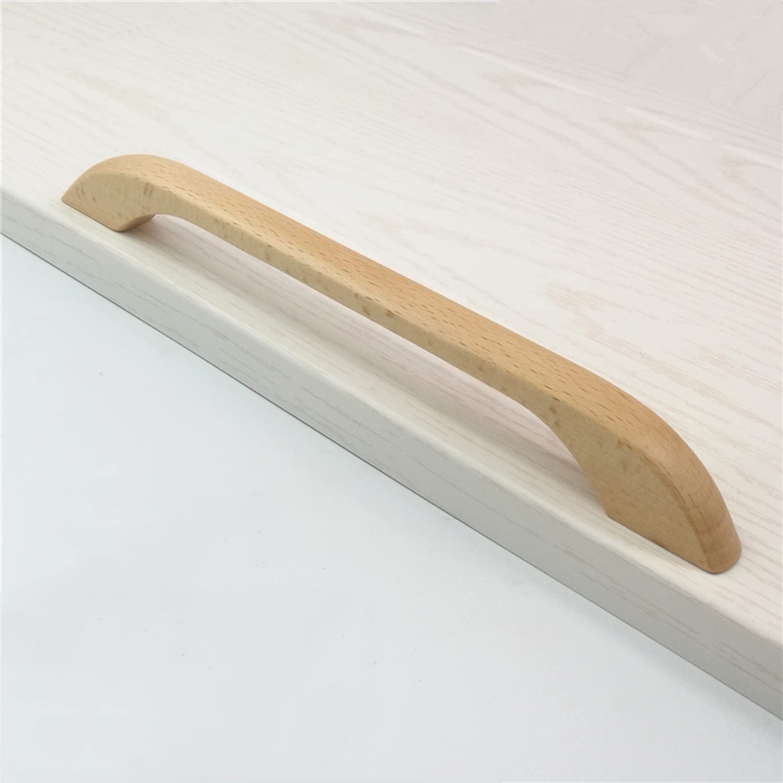 Sgxxkj123 Beech Wooden Cabinet Handles Solid Wooden Drawer Pull Furniture Cabinet Hardware, For Furniture Drawer Cupboard Dresser Shoesbox Wardrobe Kitchen (192Mm,)