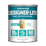 Designer Wellness, Designer Lite, Low Calorie Natural Protein, Prebiotic Fiber, Key Vitamins & Minerals, Vanilla Cupcake, 9.03 Ounces