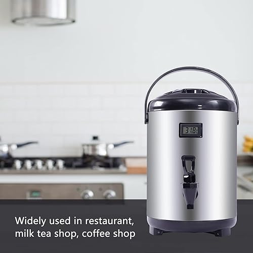 Miniatura 5 de Dispensador de bebidas aislado de acero inoxidable, dispensador térmico aislado de bebidas frías y calientes con grifo para té caliente, café, leche