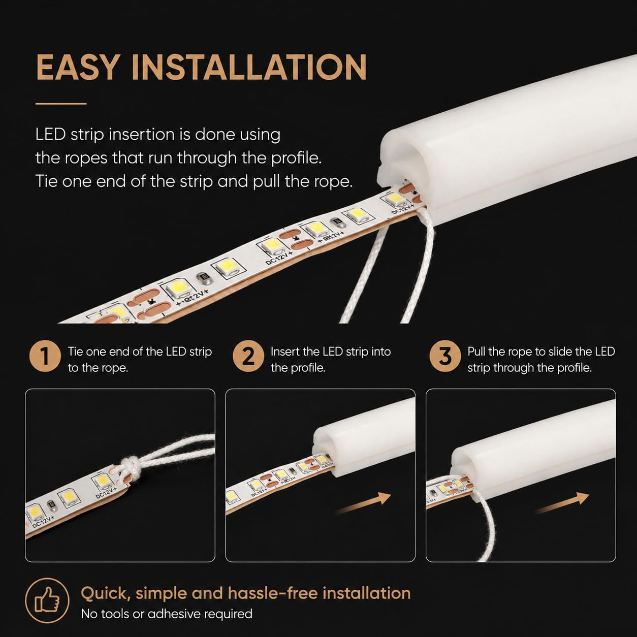 JANDEI - Profilo Flessibile in Silicone 5 Metri per Striscia LED con PCB fino a 10 mm di Larghezza. Emissione di Luce 270°, Formato Semicircolare 15 mm x 13 mm. Adatto per Esterni, Colore Bianco