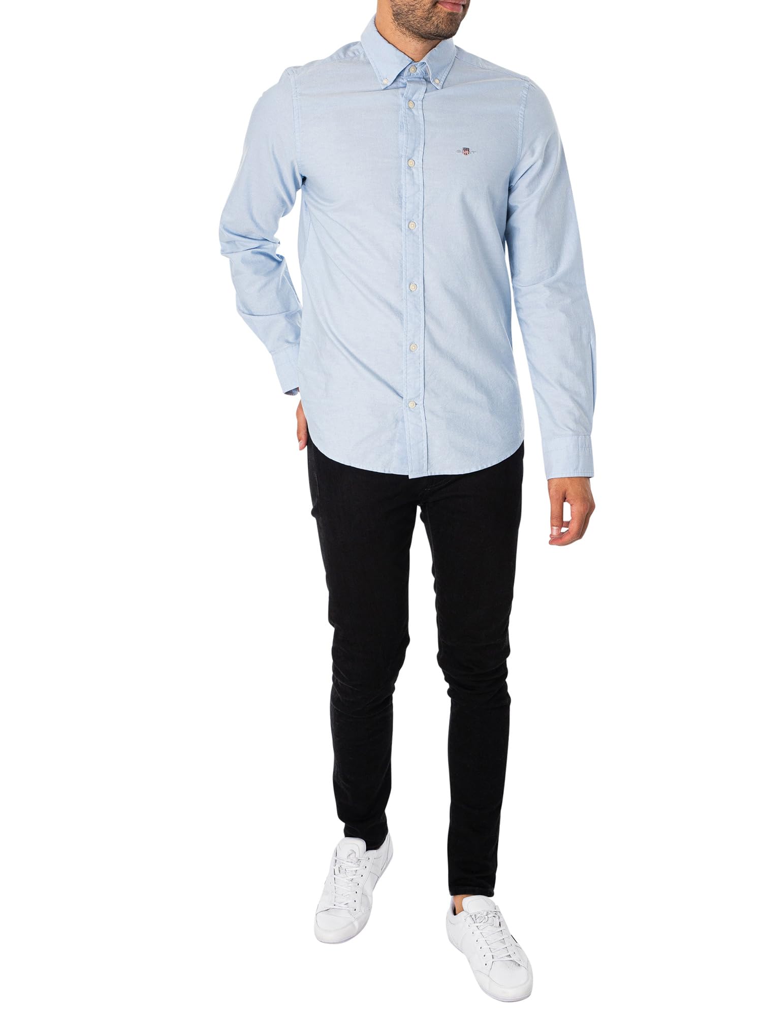 GANT Reg Broadcloth Gingham BD Camisa Hombre (Pack de 1)