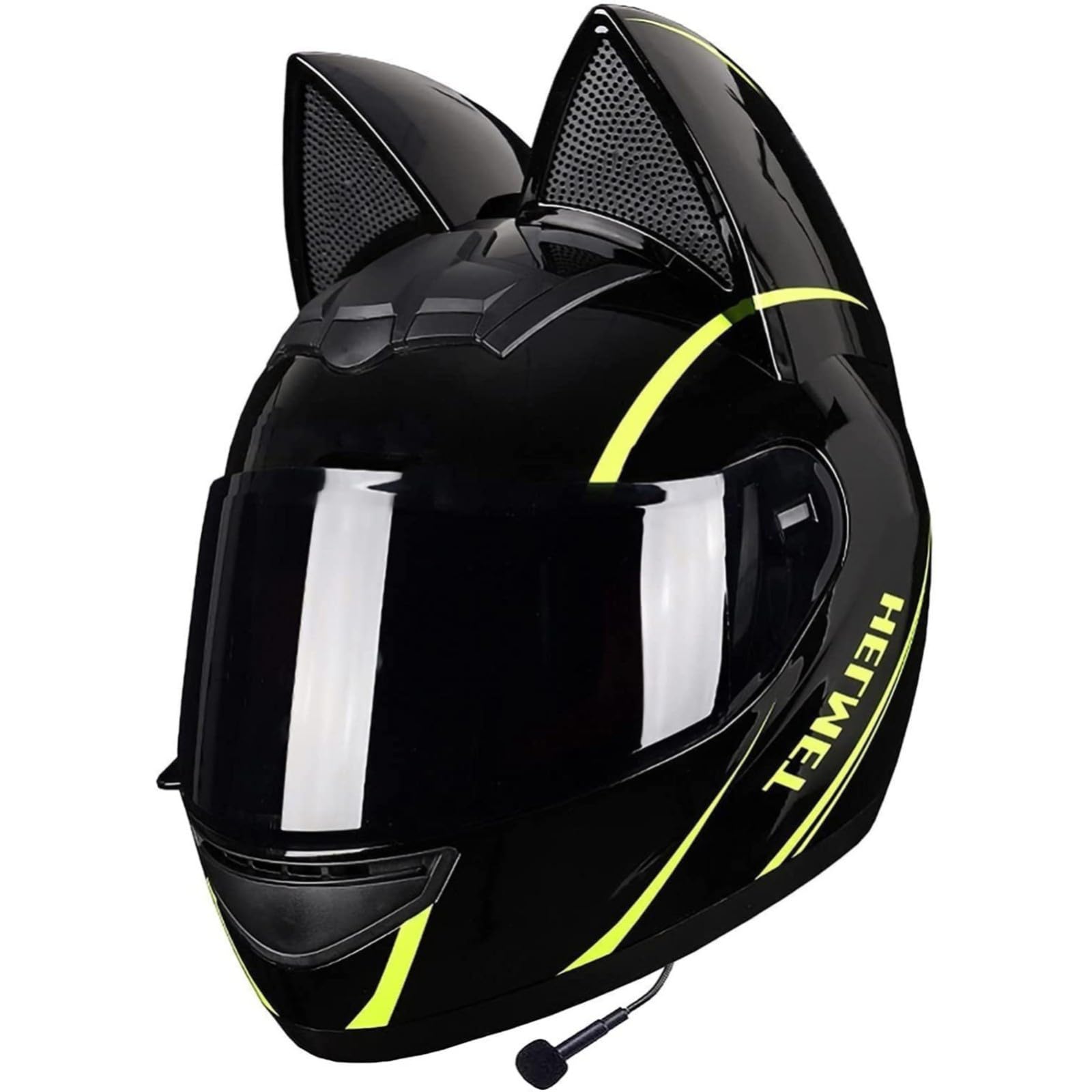 新品のBluetooth付きの猫型ヘルメットです。 Amazon.co.jp: 猫耳バイクヘルメット、フルフェイスバイクヘルメット