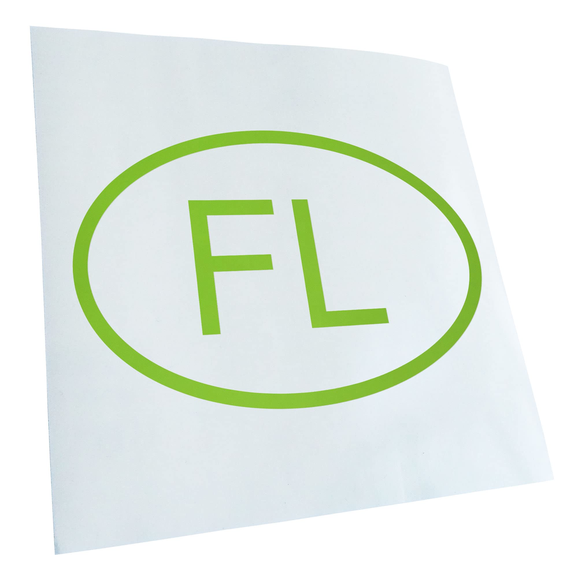 Kiwistar - Car Sticker - Green - 50 x 33 cm Liechtenstein FL Sticker for Car, Laptop, Bicycle, Truck, Motorcycle Multi-Coloured JDM Decal Racing