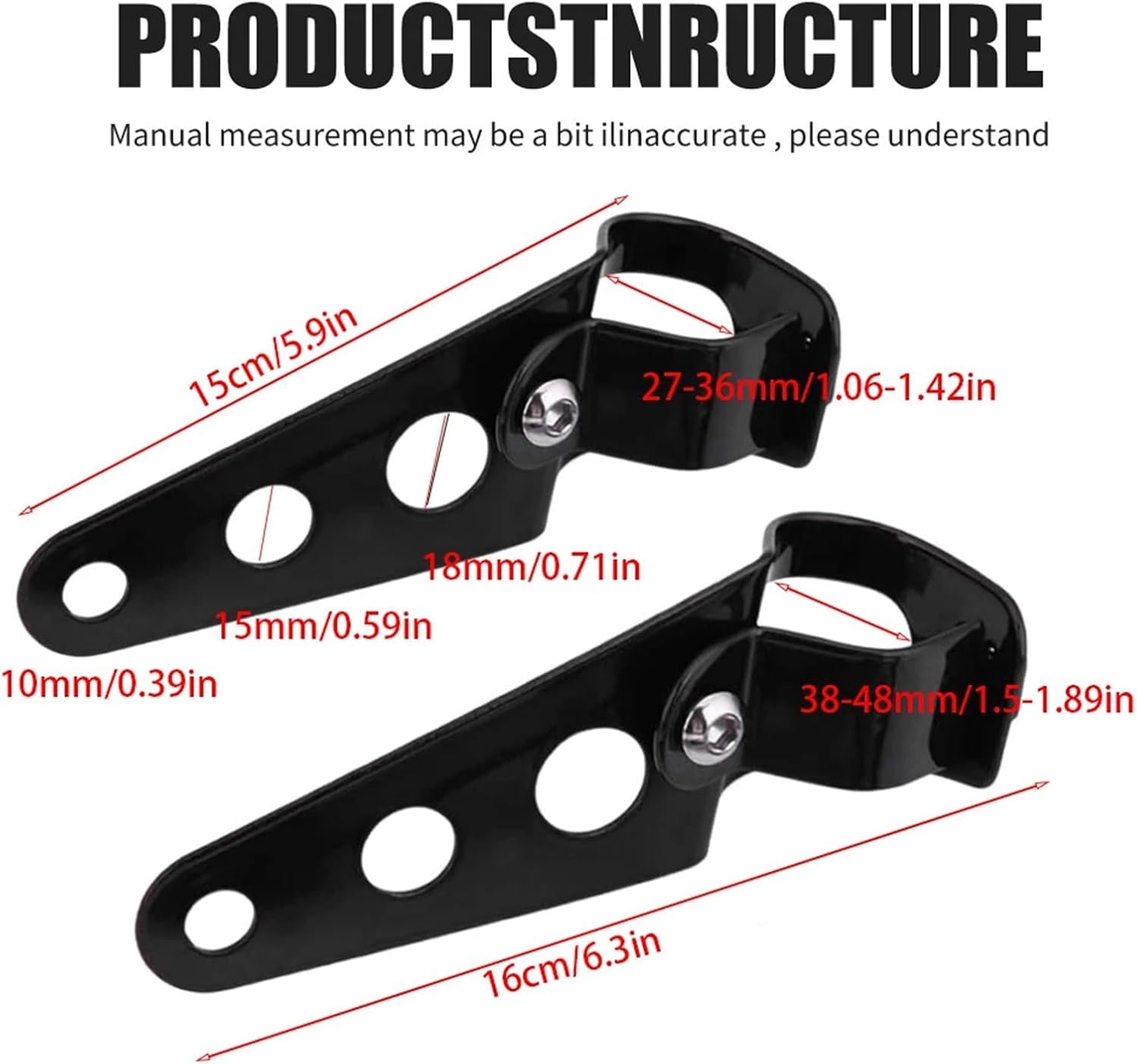 ヘッドライト ブラケット ユニバーサルメタルバイクヘッドライト