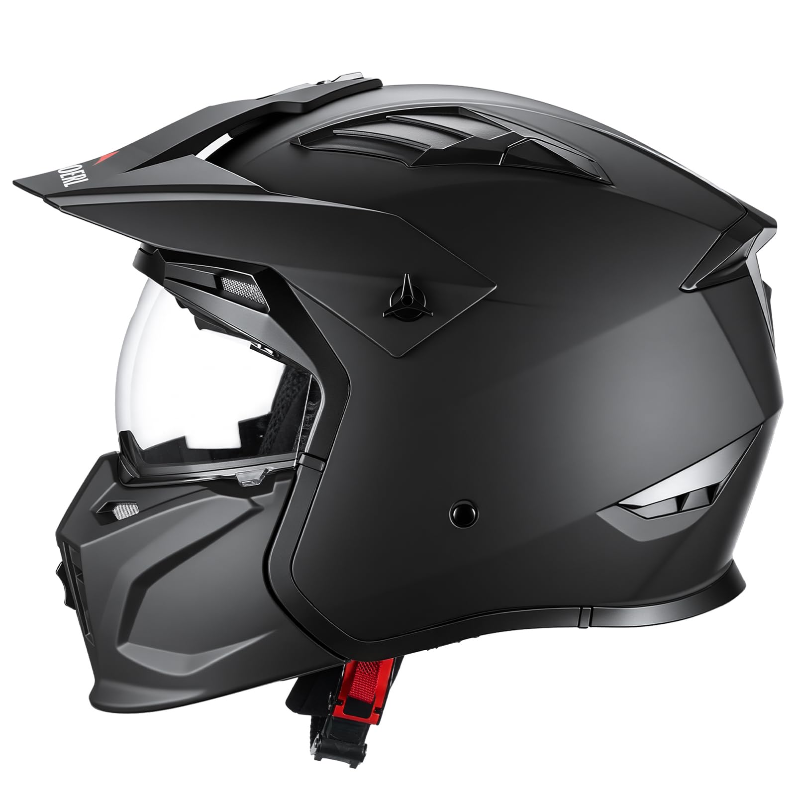 Casco Streetfighter | Certificato ECE 22.06 | Casco Jet con visiera parasole a scomparsa | Per scooter, moto e ciclomotori