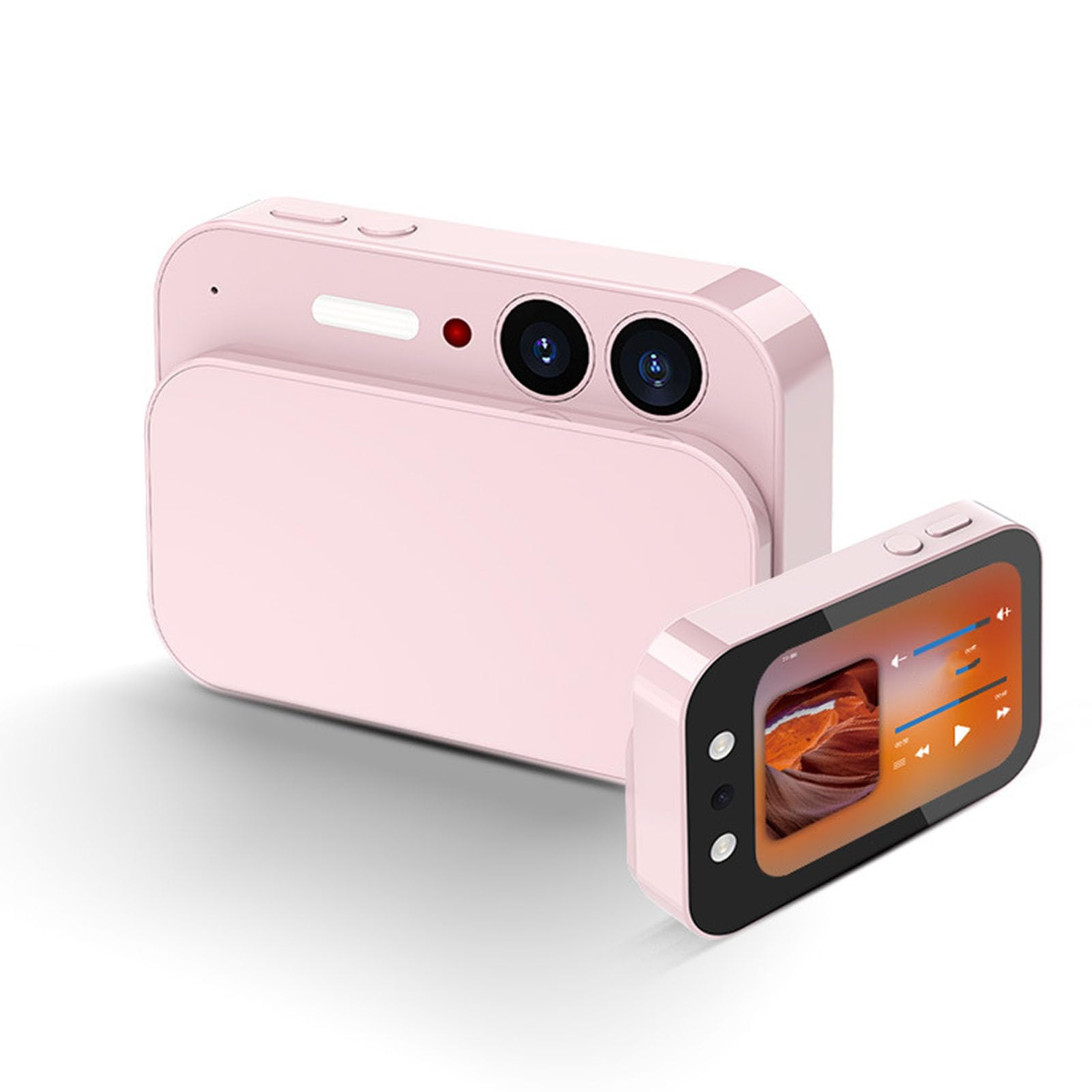 4k 64mp Digital Camera Personalized Sliding Cover Design 2.8in 640x480 Resolution OCA Screen Pockets Camera with Speaker Functions 3600mah Battery for Vlog Photography (Pink)-picture-31