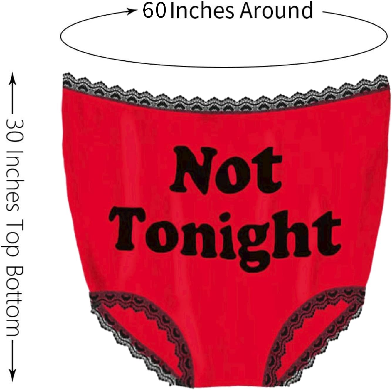 Granny Panties Gag Gifts for Women Funny Oversized Novelty Prank Underwear Christmas and Halloween Parties