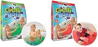 Zimpli Kids Gelli Baff Toy, Green, 1 Bath Pack or 6 Play Uses & Gelli Baff Sensory Toy, Red, 1 Bath Pack or 6 Play Uses