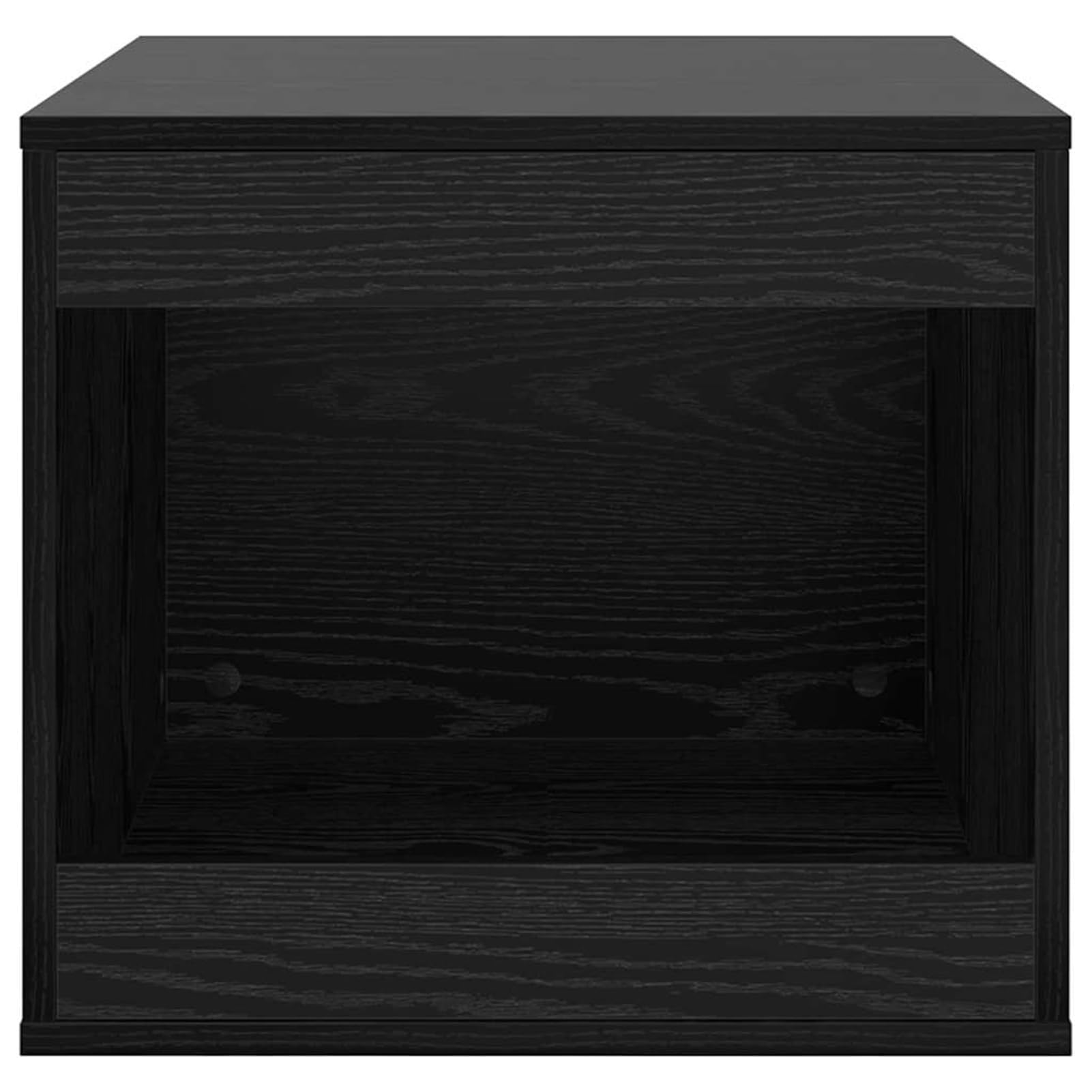 Gecheer Katzenstreu Box Umzäunung, Holzwerkstoff-Konstruktion Schwarz Eichen-Optik 47x59x42 cm für Katzen-Toilette, modernes Design für das Wohnzimmer