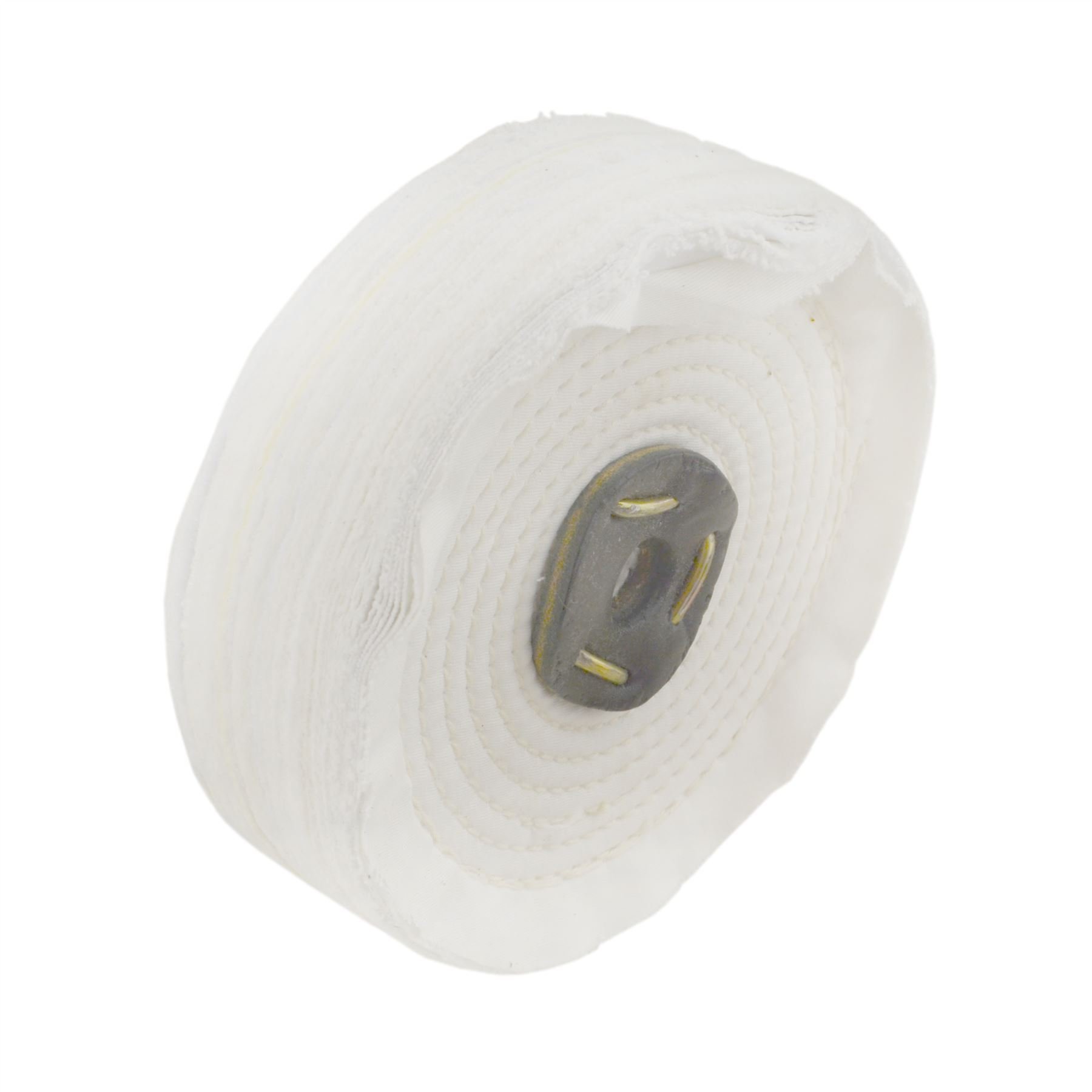 White Close Stitched Metal Polishing Buffing Mop 6