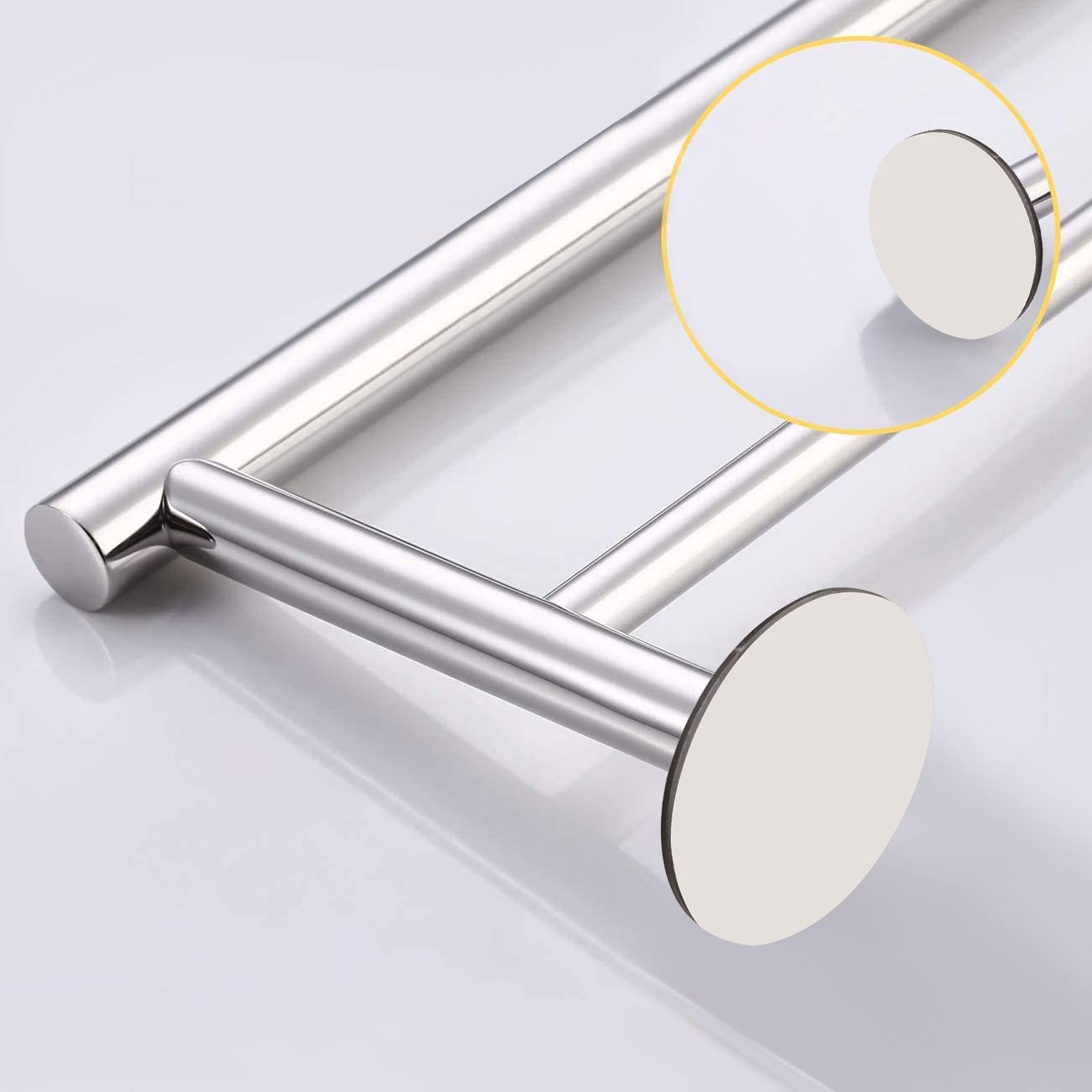 CHIUZHAW Handdoekenrek Zonder Boren Handdoekhouder, Gastendoekhouder Roestvrijstalen Handdoekstang Zelfklevend 40cm Voor Keuken, Toilet, Badkamers (zilver
