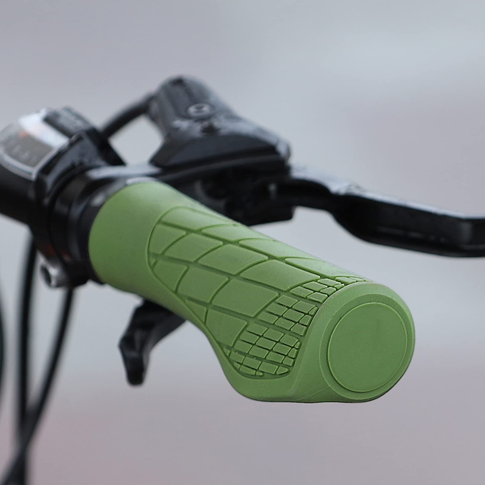 Fahrradlenker, Lenkererhöhungen, Ergonomisch gestaltete Fahrradgriffe, Bequeme Fahrradlenkergriffe, rutschfeste Griffe,(Orange)