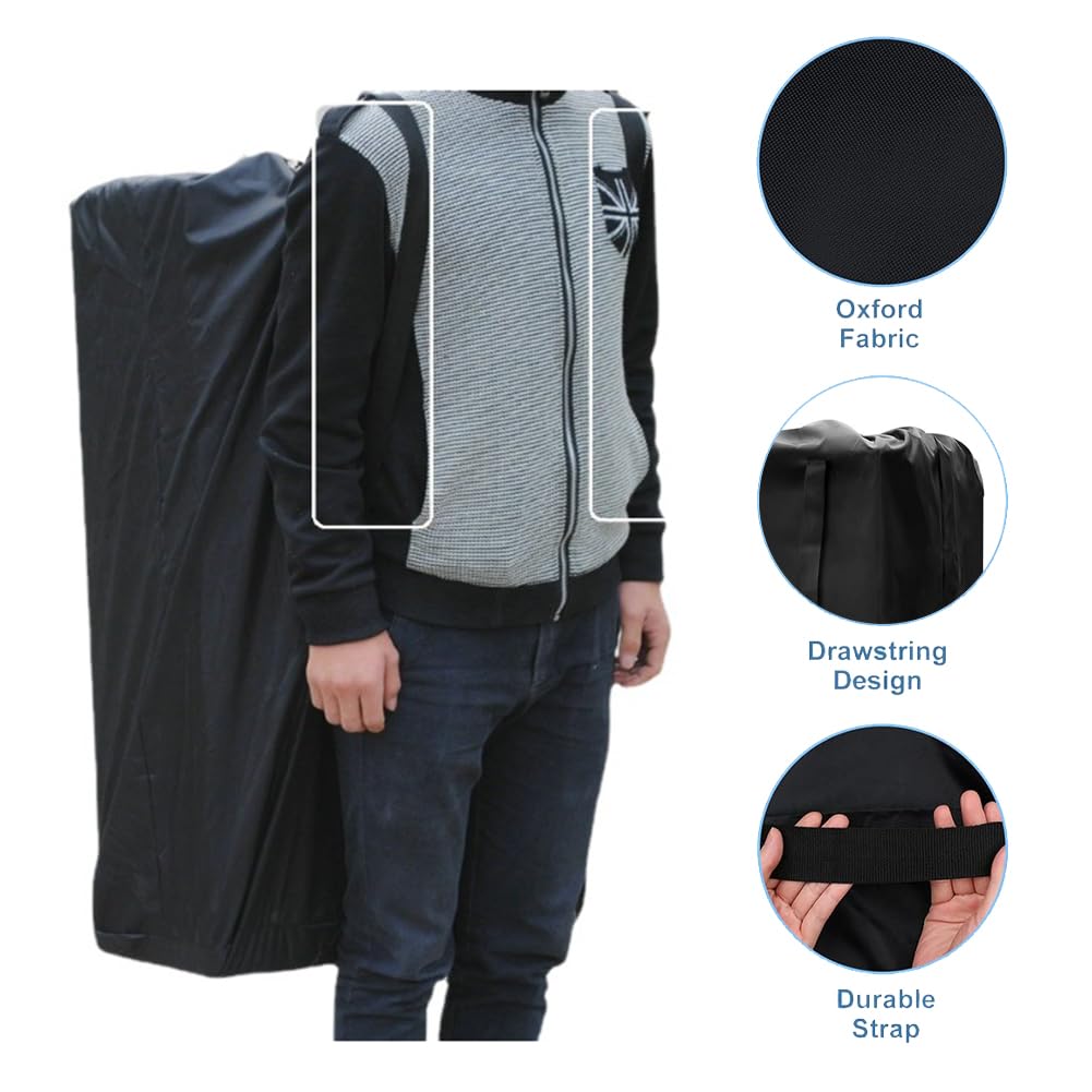 Bolsa Carro Bebe,Universal Bolsa de Transporte Cochecito Bebé Bolsas Impermeable de Viaje para Avión,Bolsas de Viaje para Cochecito,Impermeable Funda Silla Paseo para Coche Infantil, con Correa,Negro — view 3