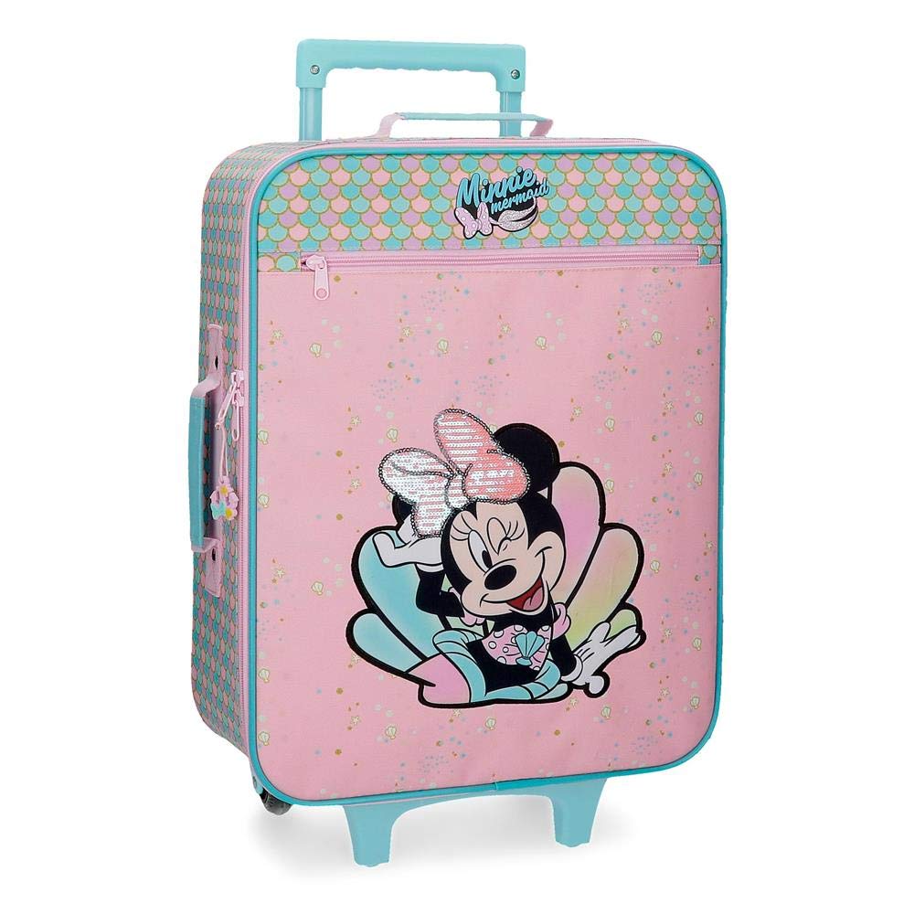 Disney Minnie Mermaid Maleta de Cabina Rosa 35x50x16 cms Blanda Poliéster 25L 1,8Kgs 2 Ruedas Equipaje de Mano