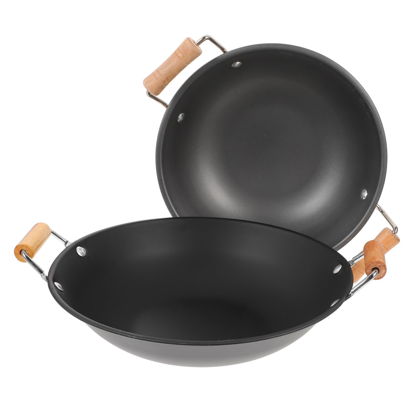 LALADEFIEE Kitchen Cooking Pan Stainless Steel Pan Set Simmer Pot Double Boiler Pot for Daily Use Random Color