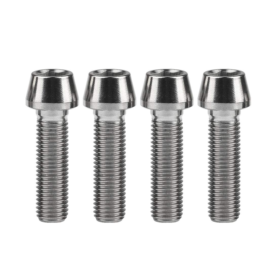 Tornillos hexagonales M10 en titanio puro de alta pureza y rosca paso 1.25 mm