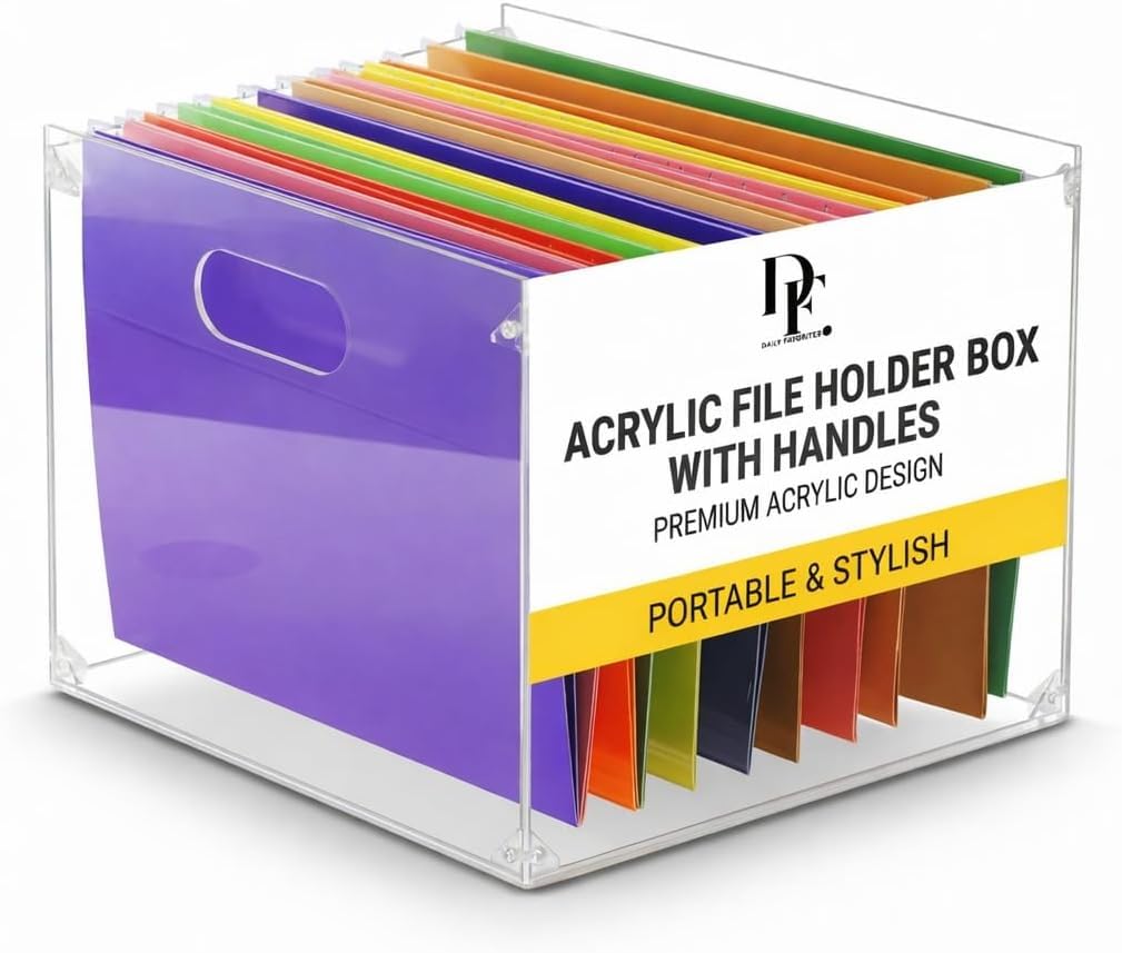 Amazon.com : Clear Acrylic File Organizer, with Handles – Easy