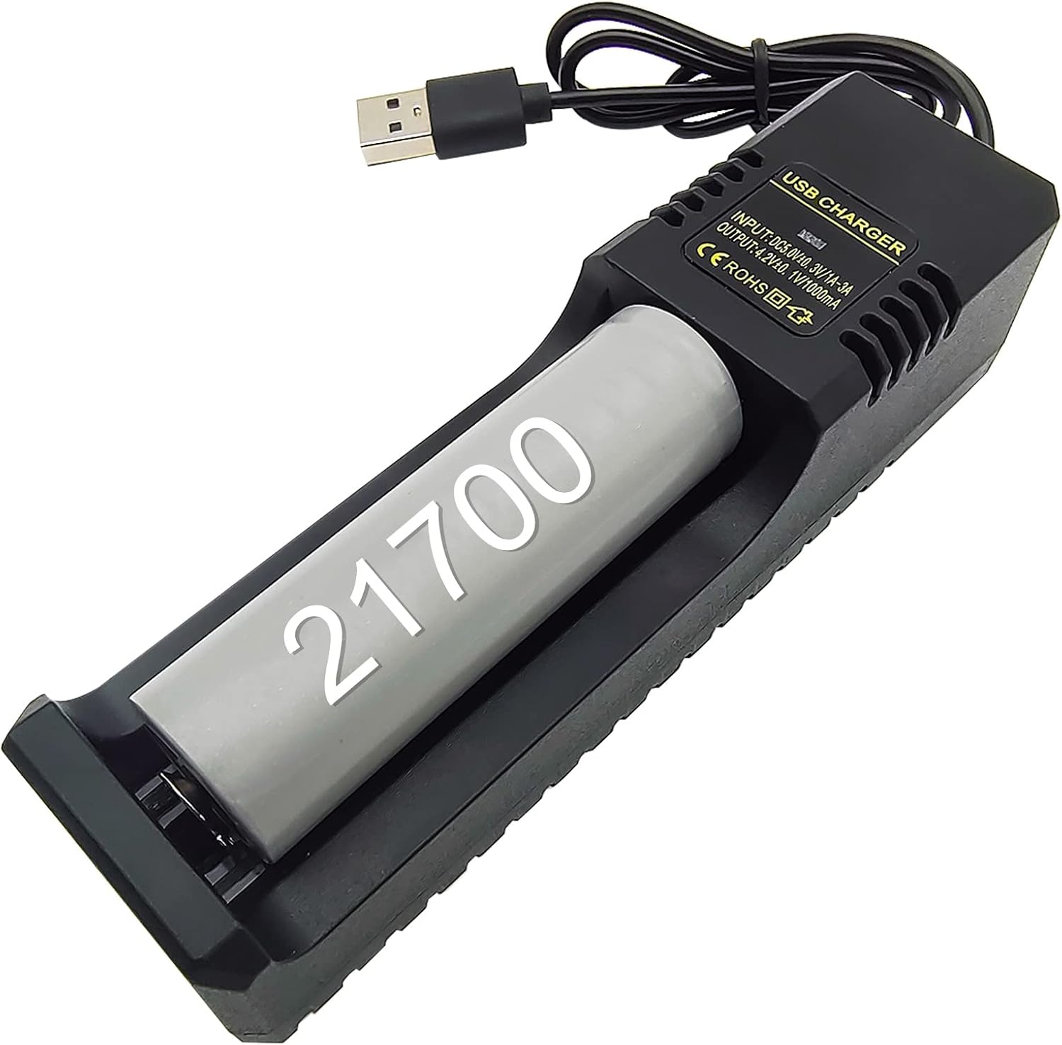 21700 Battery Charger,SingleSlot Intelligent Universal