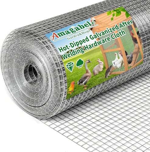 Amagabeli Galvanized Welded Chicken Wire Mesh Roll 0.4Mx20M,12.7m...