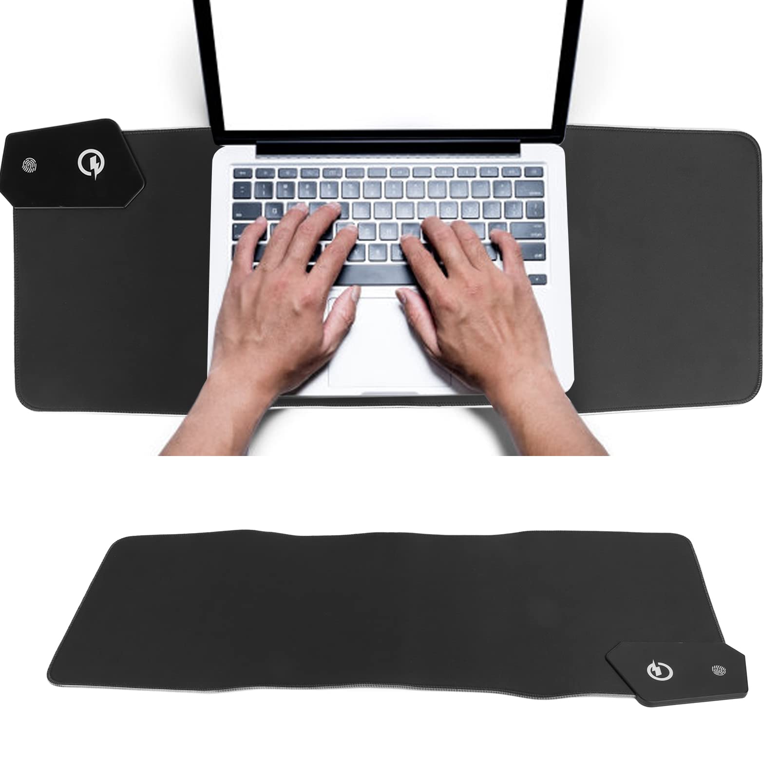 ADITAM Tappetino per Mouse da Gioco RGB Tappetino per Mouse Grande con Ricarica Wireless PD Tappetino per Mouse da scrivania a Ricarica Rapida per Giochi, PC, Laptop, scrivania 31x14 Pollici Double