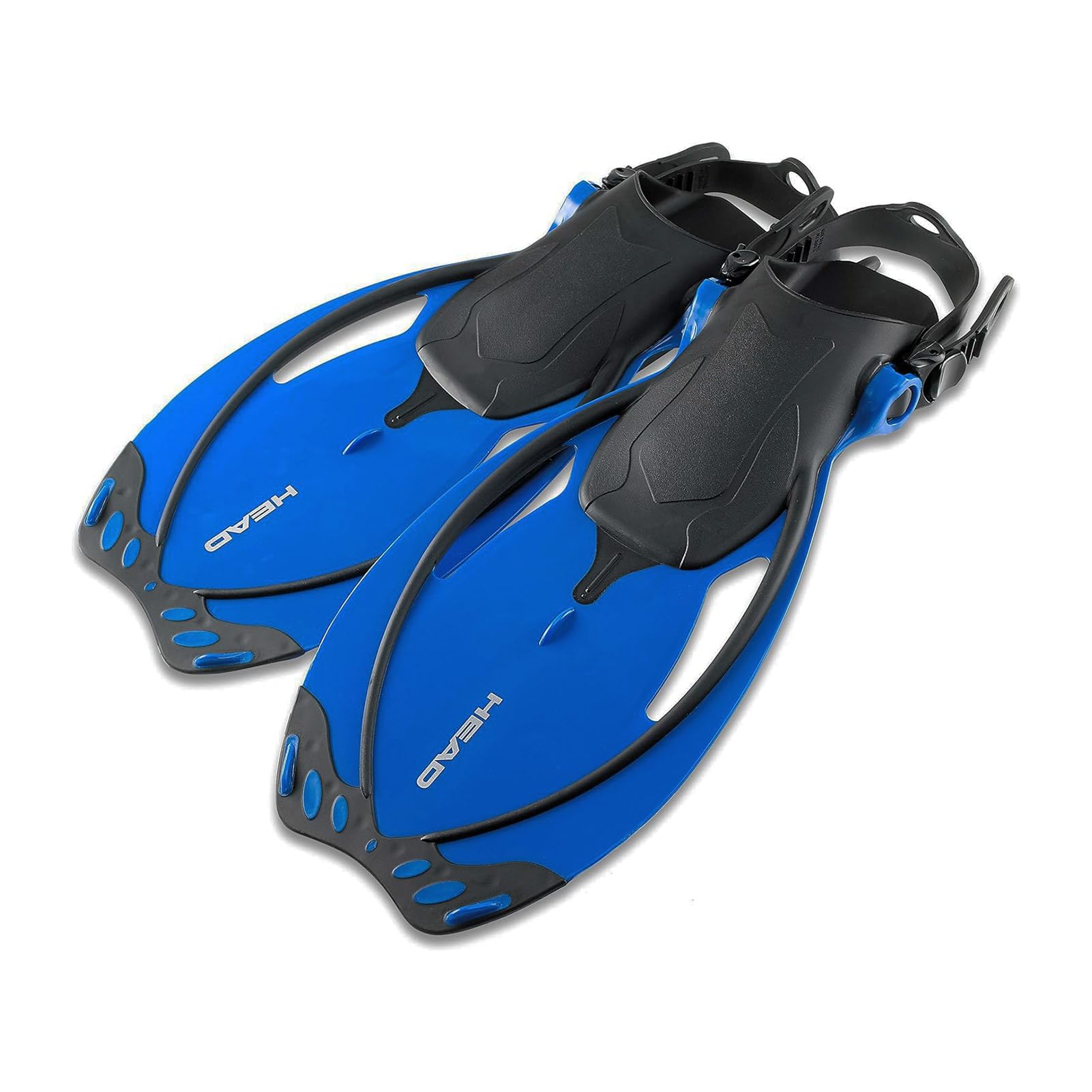 MARES Junior Allegra Fins with Mesh Bag | Durable Adjustable Open Heel Snorkeling Fins for Kids, Blue, Small/Medium