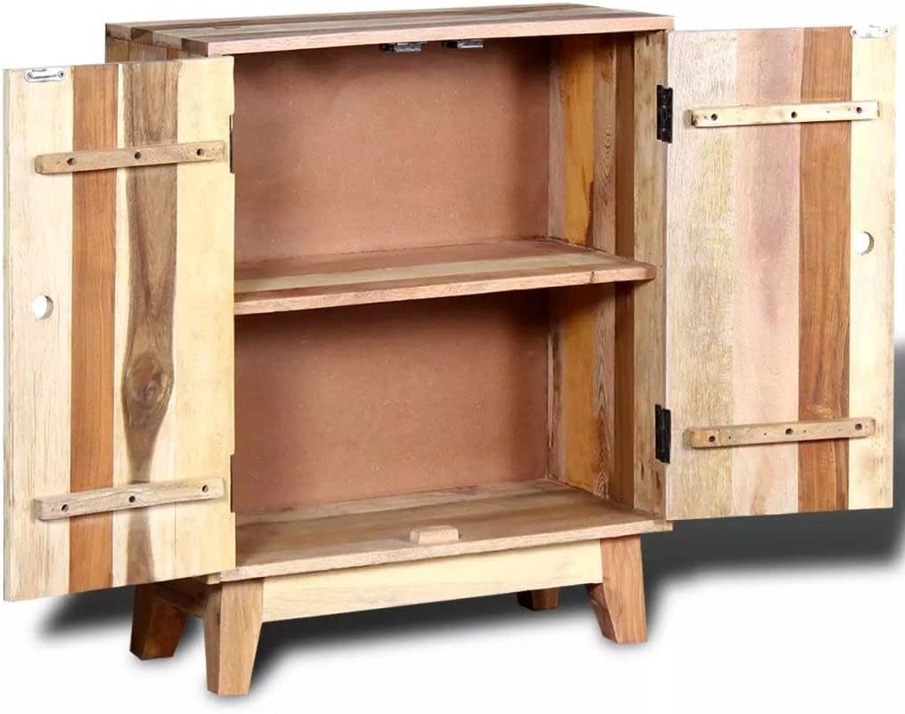Sideboards and Buffets Cabinet with Storage Solid Reclaimed Wood (D 23.6" x 11.8" x 30")