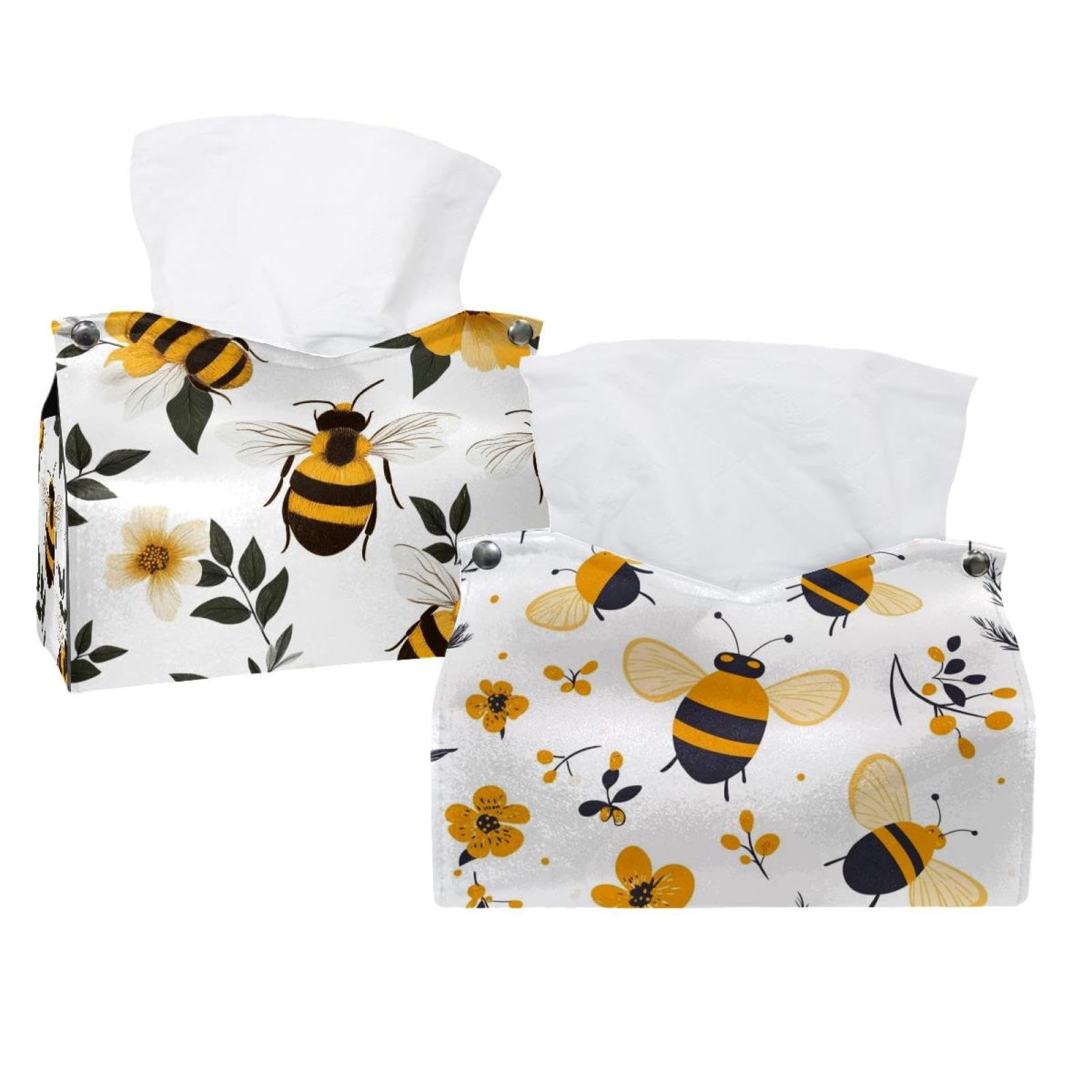 Boîte à mouchoirs en cuir étanche lot de 2 pour protéger de l'humidité en salle de bain