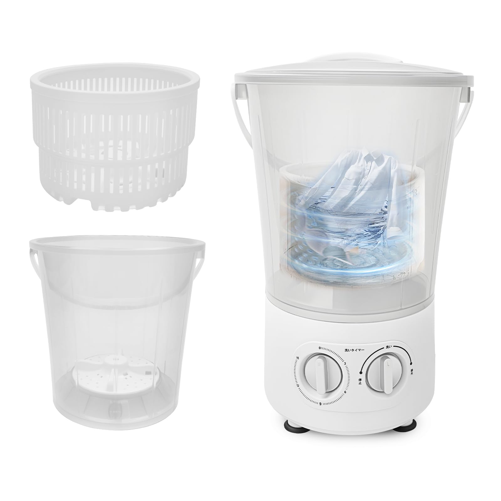 Amazon.co.jp: 【Adotpo】小型洗濯機 ミニ バケツ式 簡易洗濯機