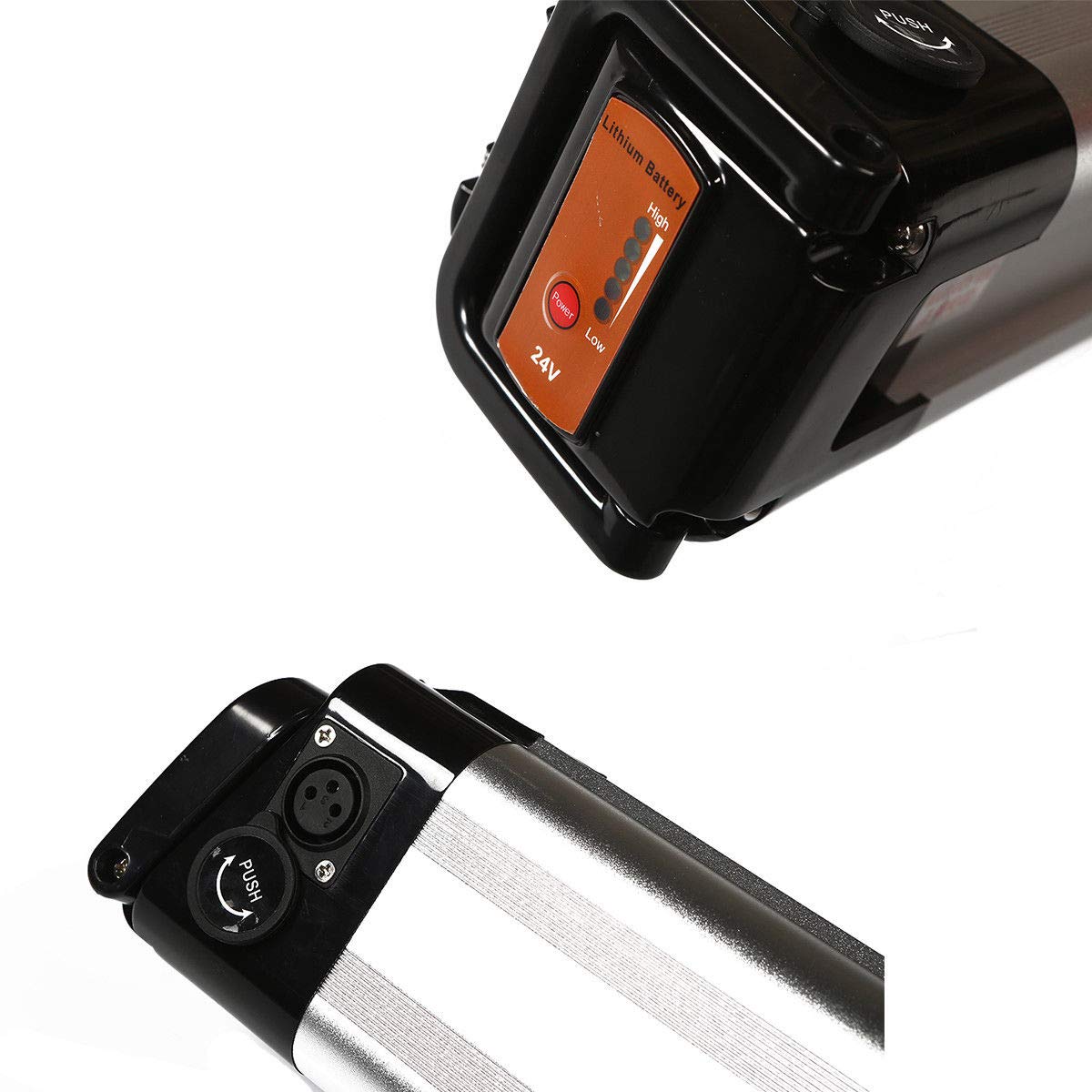 SEASON Ebike Akku 24V 10.4Ah Li-ion Akku Sitzrohr Batterie in Silber OHNE Ladegerät für u.a. Trio Phylion MiFa Rex
