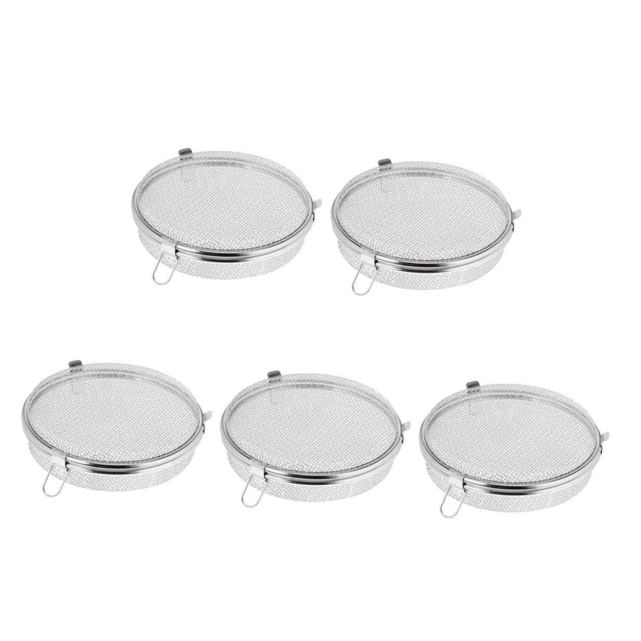 Cabilock 5 Piezas Cestas De Almacenamiento De Alambre Grandes Cesta De Piezas De Botella De Lavavajillas Brocheta Lavavajillas Para Objetos Pequeños Cestas De Mimbre Acero Inoxidable Silver