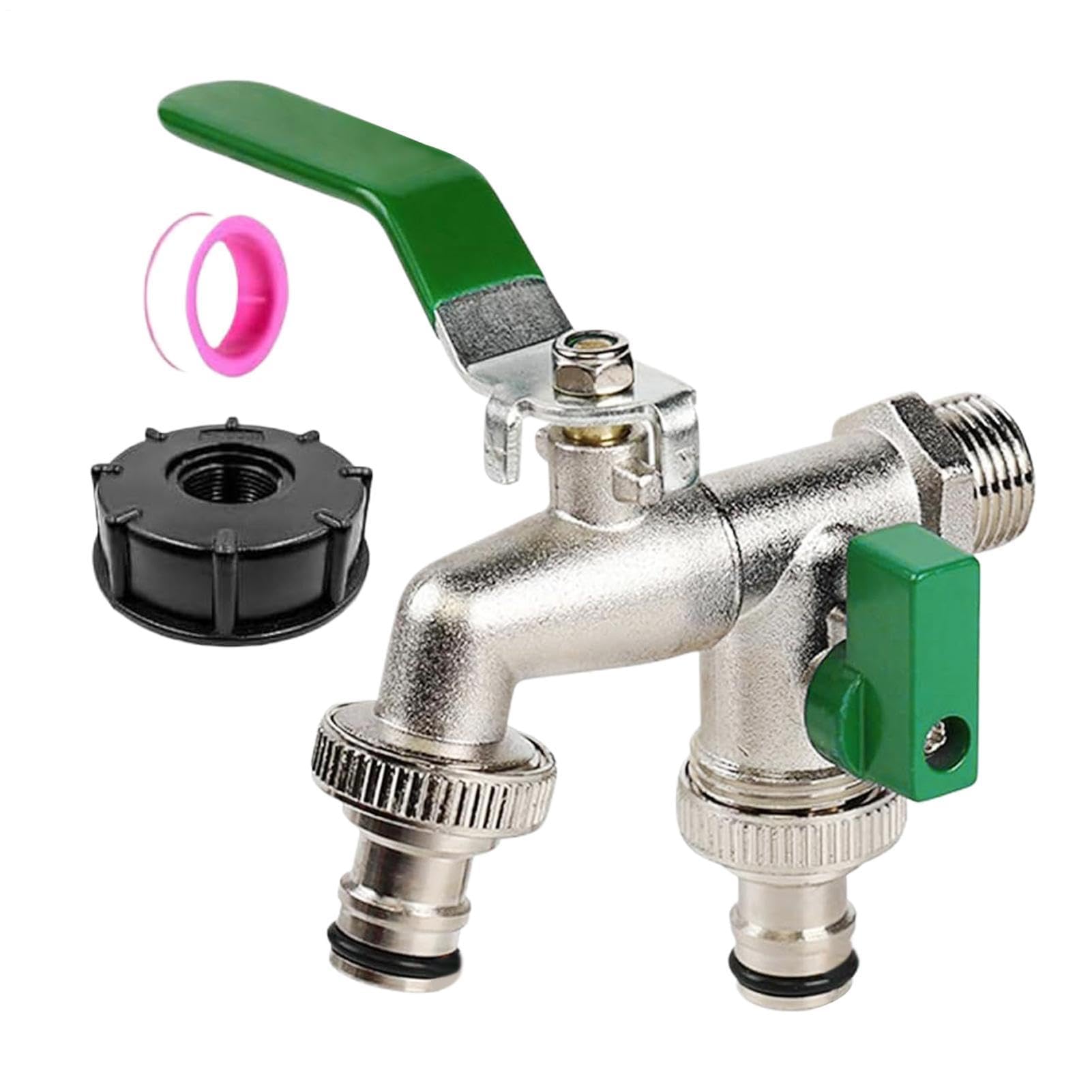 Btgpmwld Vegetable Hose Splitter 2 Way, 2 Way Garden Hose Splitter With Non-Slip Button For Car Washing And Irrigation, Multicolor