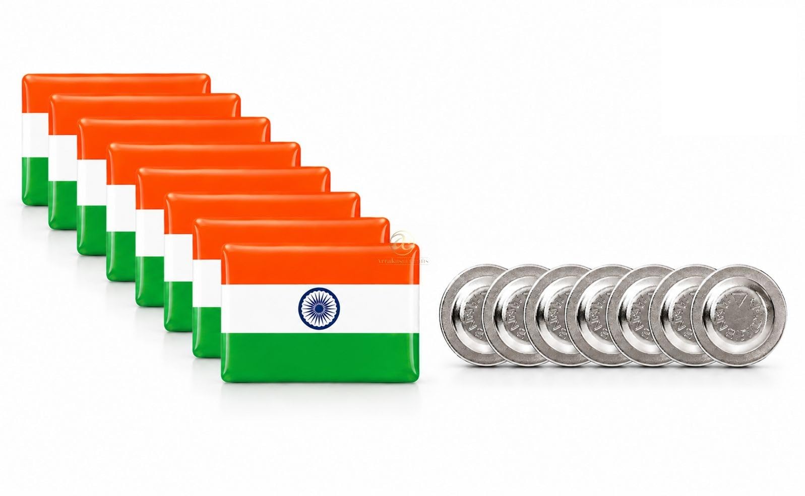 Indian Flag Magnetic Brooch Badge (Pack Of 8), Metal Enamel Tricolour Magnet Pin For Men & Women With Magnetic Back For Schools, Offices, Events, Ceremonies, Suits, Kurtas & Uniforms-image-37