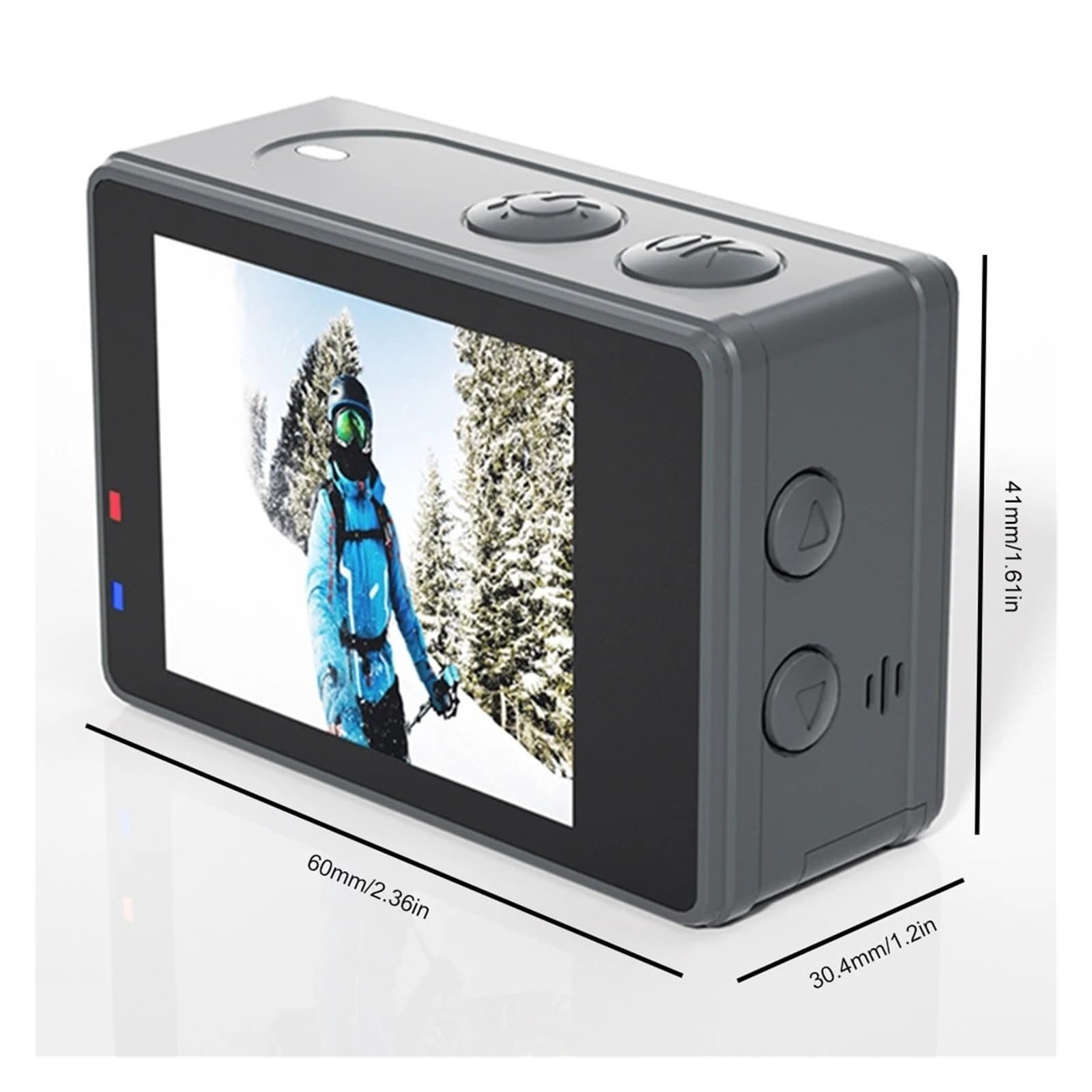Action Camera, Action camera 5K, anti-shake, sport cam, doppio schermo, mini telecamera subacquea, grandangolo 170° con telecomando,per Ciclismo, Moto