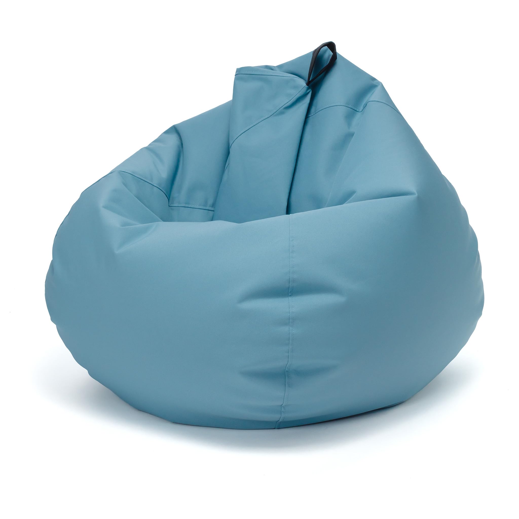 Ecopuf Oscar Outdoor - Pouf a pera, sako, poltrona Cuscino morbido con imbottitura - Per bambini e adulti - Per la casa e l'esterno - Poliestere resistente, con maniglia - 90x110cm - Avio M6