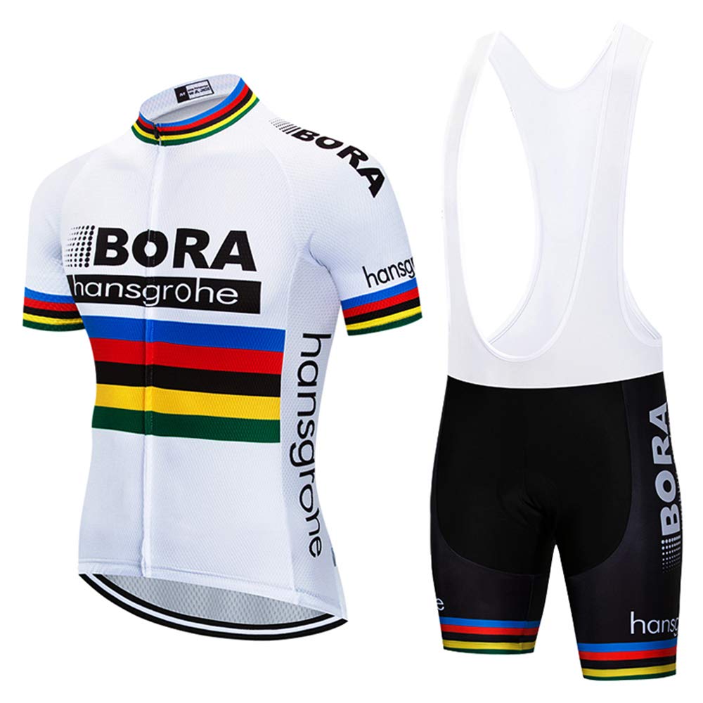 Cycling Jersey Bike Team World Champion Summer Bike Shirts Team Biking Clothing Bicycle Short Sleeves Jacket (White, Medium)…