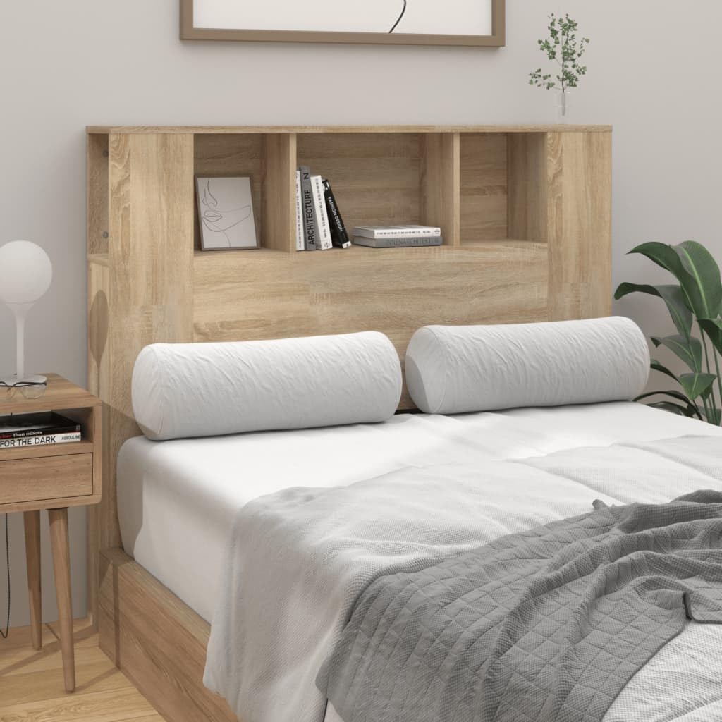 Tino Tech Cabecero Cama Madera 120x18,5x104,5 cm Madera Contrachapada Roble Sonoma Cabecero con Almacenaje Cabecero Mueble Cabeceros De Madera Armario Cabeceros Bonitoss para Dormitorio