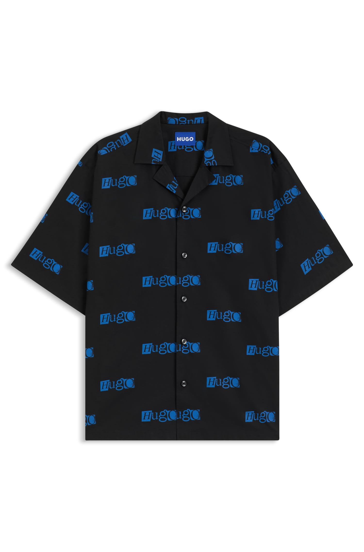 Hugo Men's Eligino Shirt, 001black, XXL