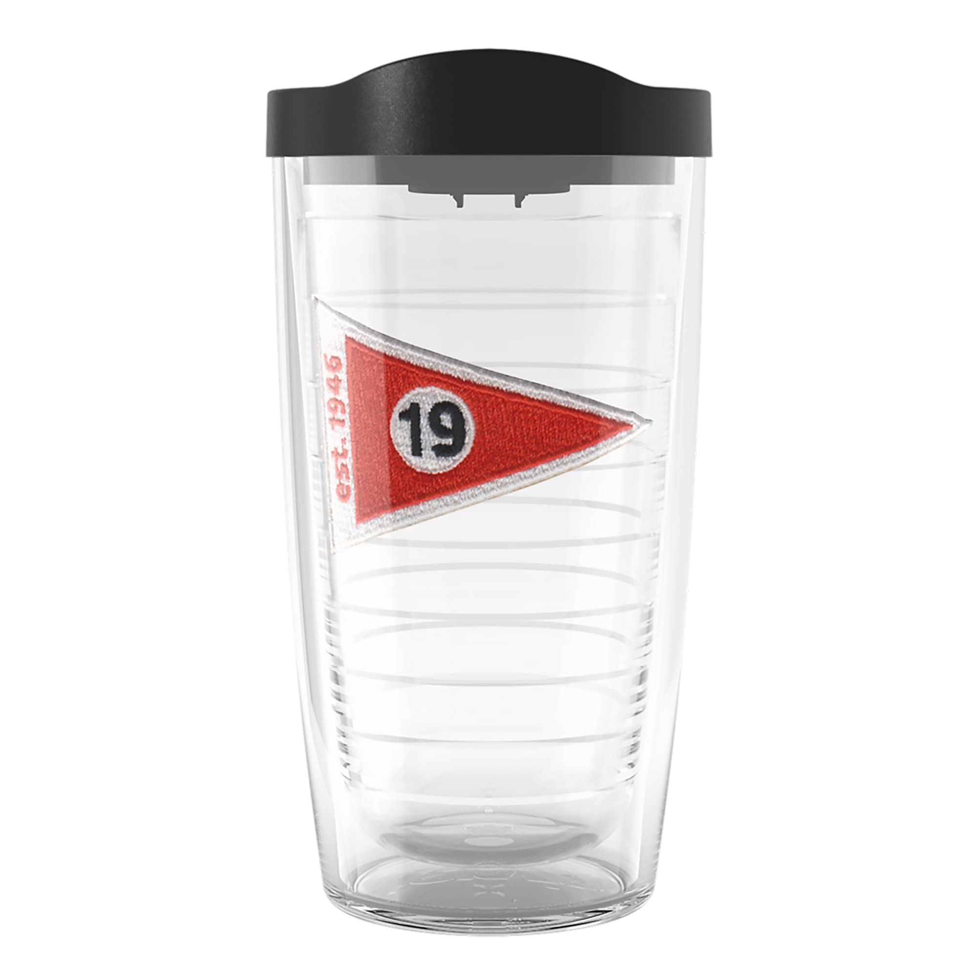 Tervis Doppelwandiger, isolierter Reisebecher mit 118 Löchern für Golf, hergestellt in den USA, hält Getränke kalt und heiß, 473 ml, 19. Loch