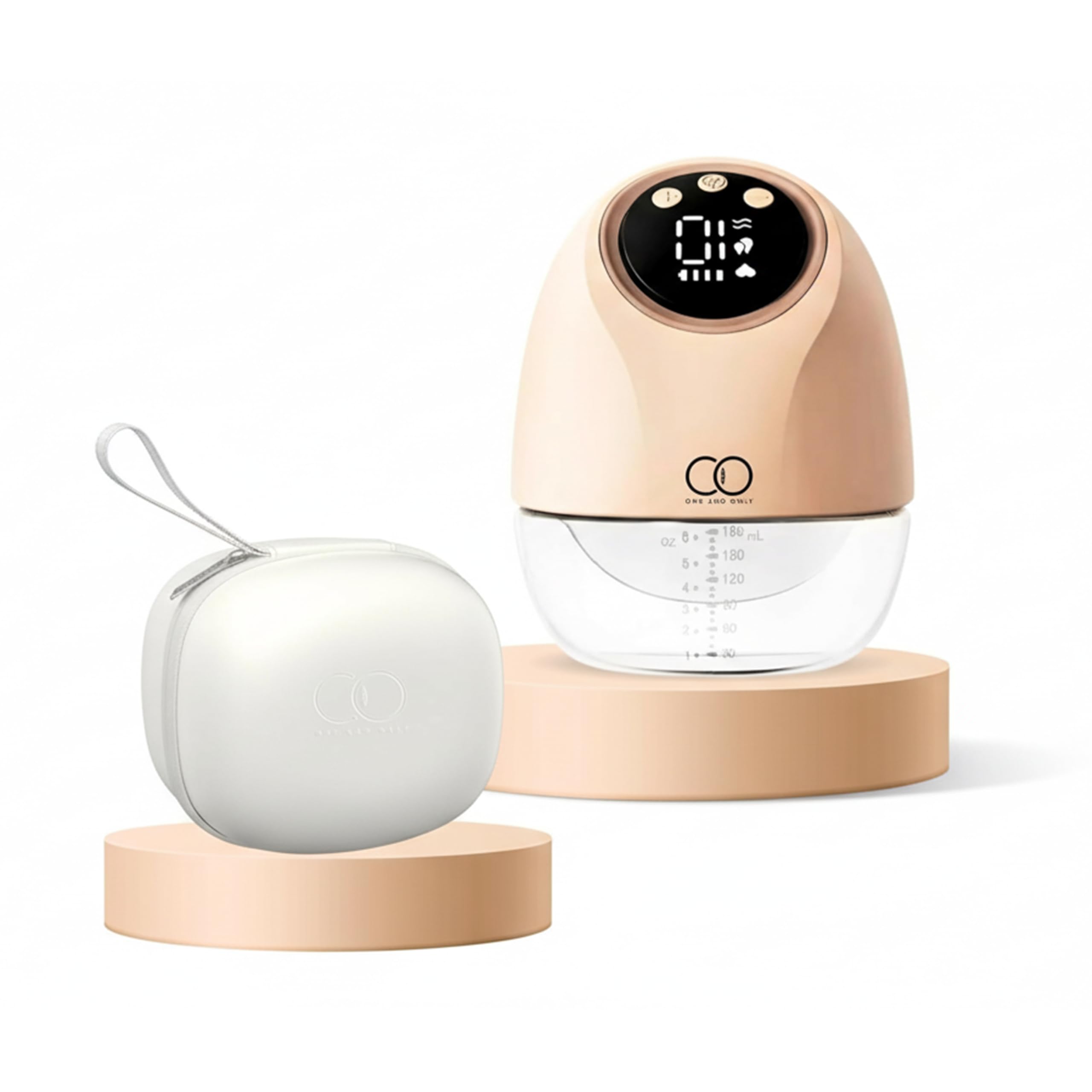 ONE AND ONLY Hands-Free Electric Breast Pump Breastfeeding Wearable, Portable, 9 Modes & 4 Suction Levels, Type-C Fast Charging, 03 Breast Shield, Includes 19/21/27mm Soft Flange Inserts, Peach-image-48