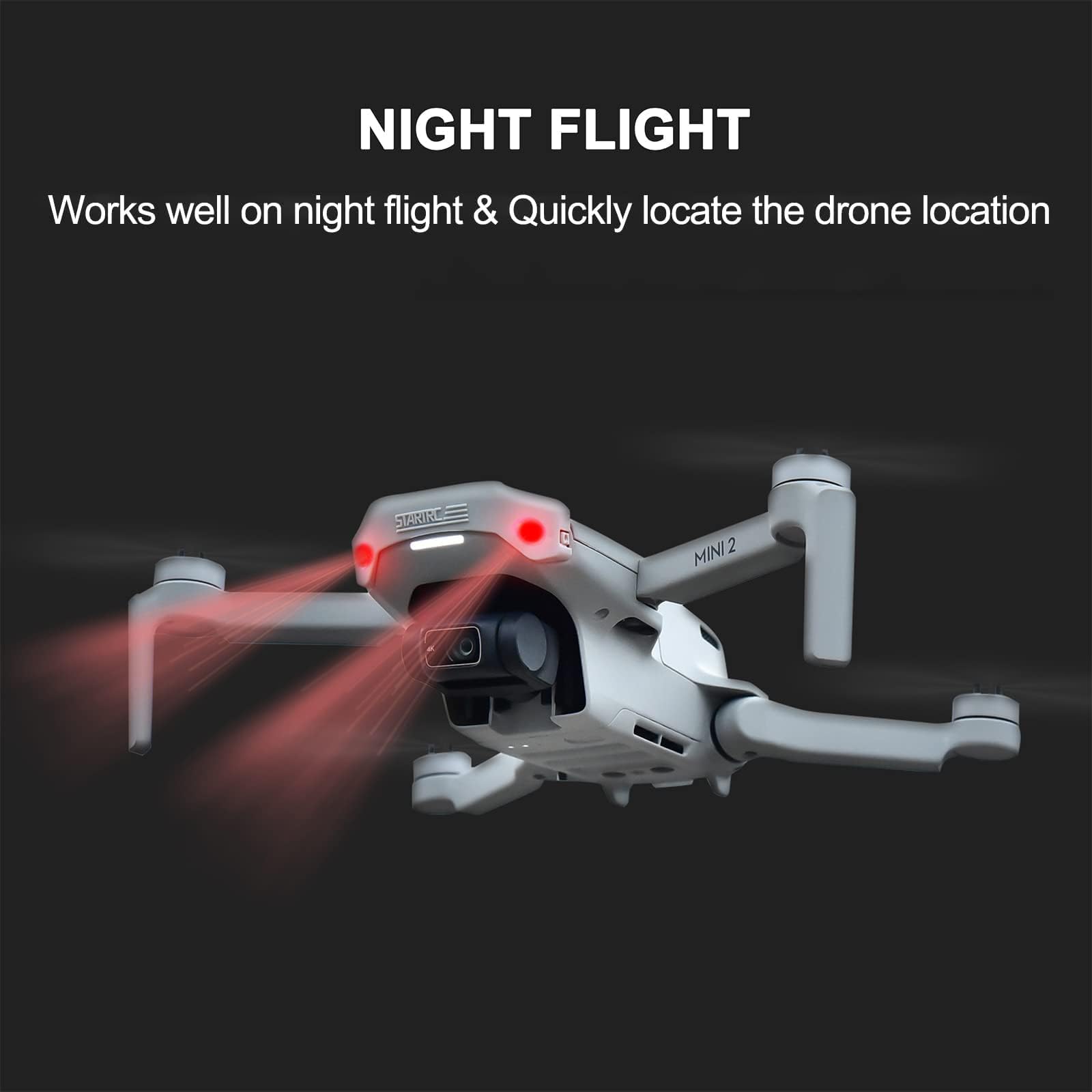 Mini 2 SE faros delanteros para DJI Mini 2 SE/Mini SE/Mavic Mini/Mini 2 accesorios, 3 modelos de luz, luz estroboscópica/luces de señal/luces SOS (iluminación roja) 4