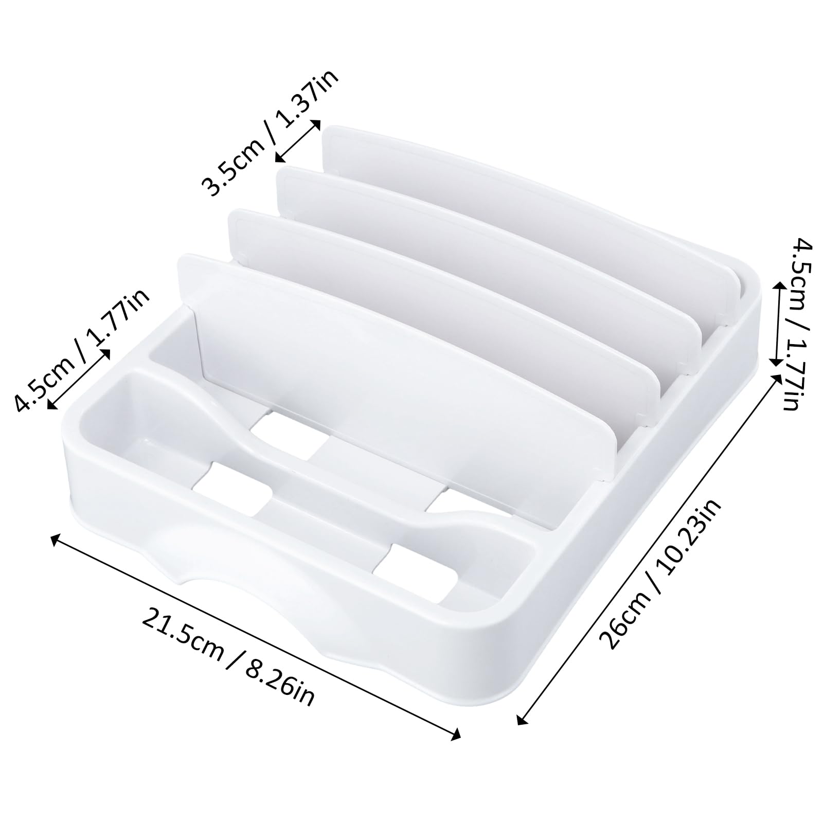 Frischhaltedosen Deckel Organizer, Deckel Organizer Küche mit Trennwände, Aufbewahrungsdosen Deckelhalter, Lebensmittelbehälter Deckel Organizer für Schrank und Schubladen (S)
